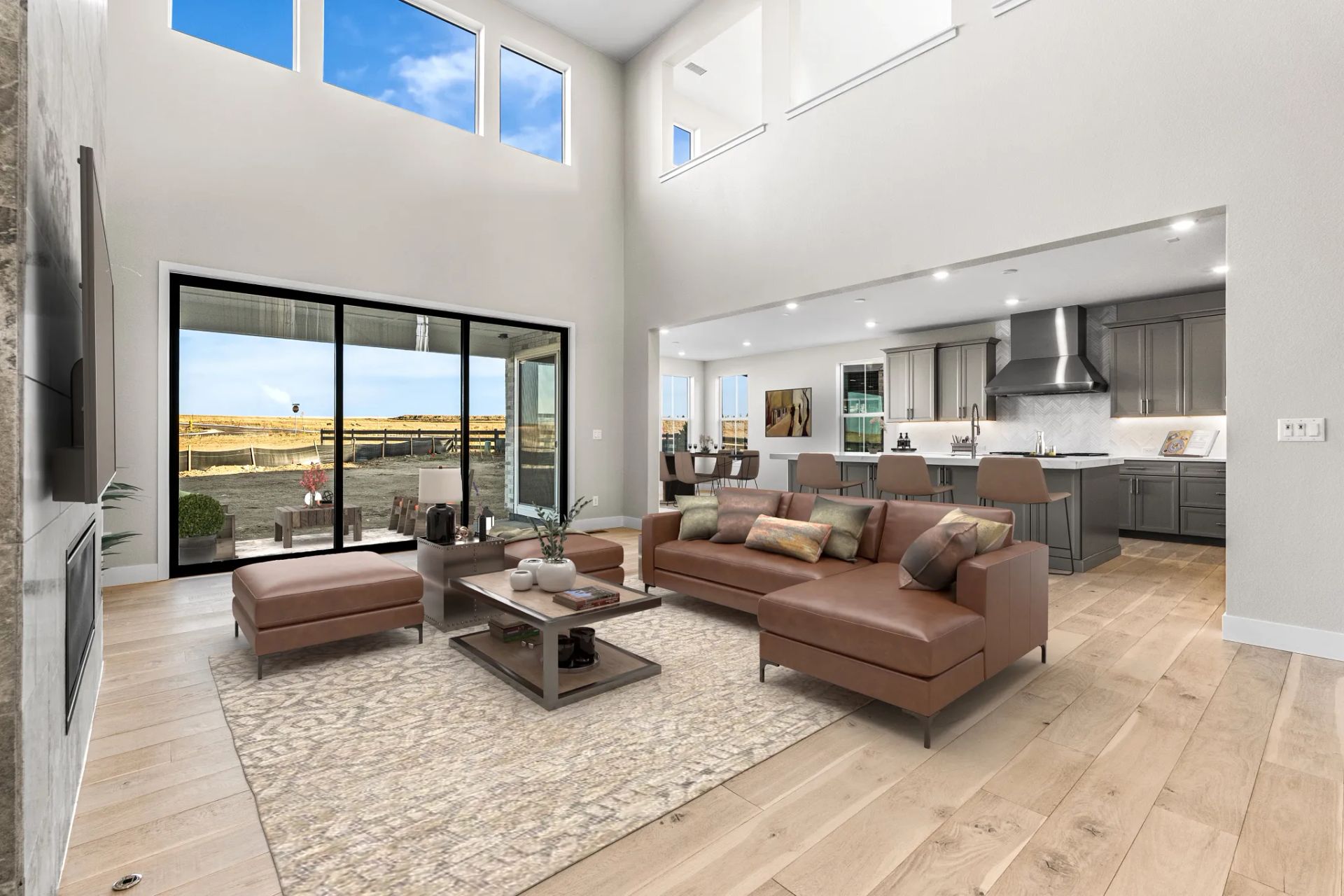 Homesite 3703 Great Room, Kitchen + Dining - Virtu