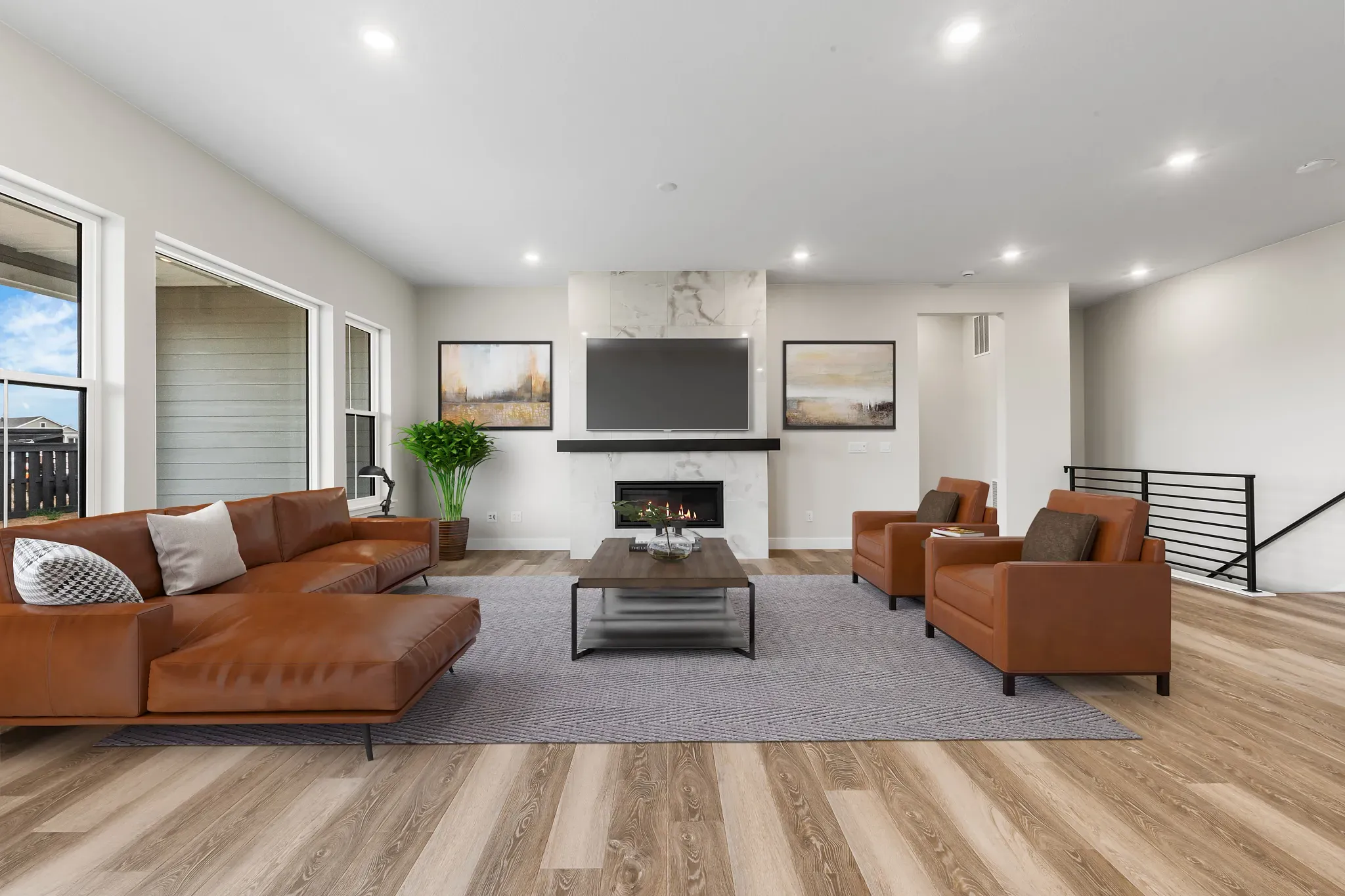 Willowbend Great Room - Virtually Staged