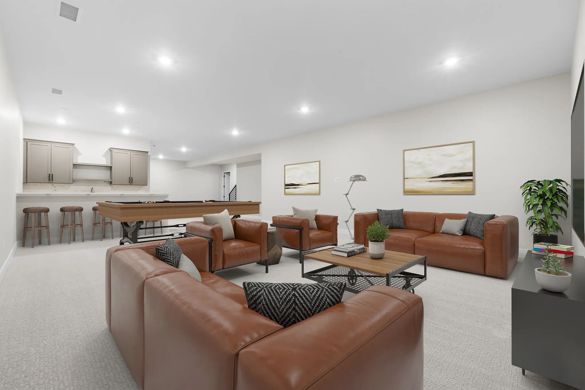 Willowbend Finished Basement - Virtually Staged
