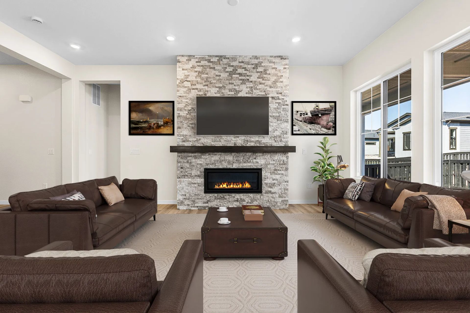 Homesite 70 Great Room - Virtually Staged