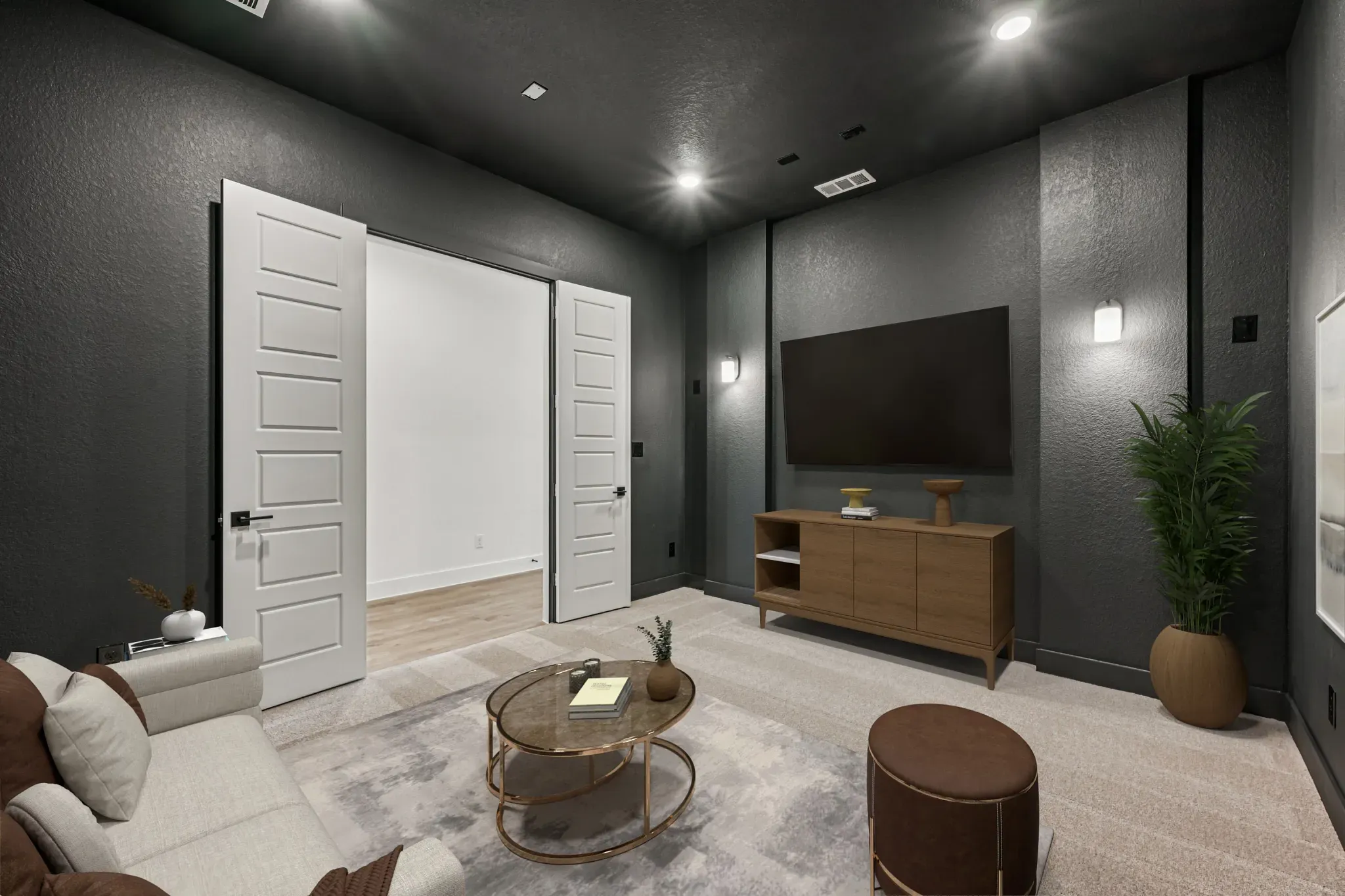 Plan 5072 Downstairs Media Room