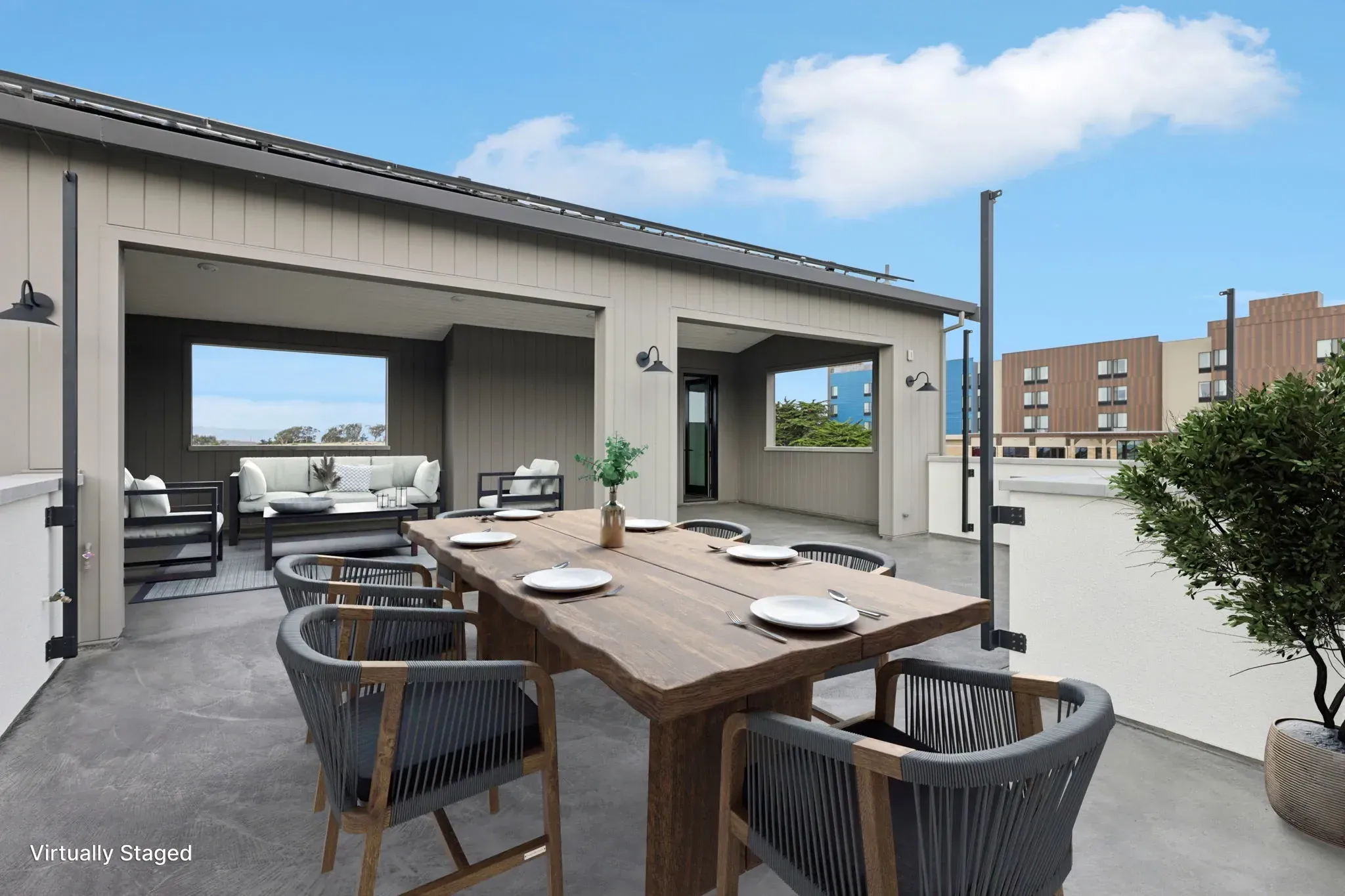 Rooftops Lot 405 Rooftop Deck Virtually Staged