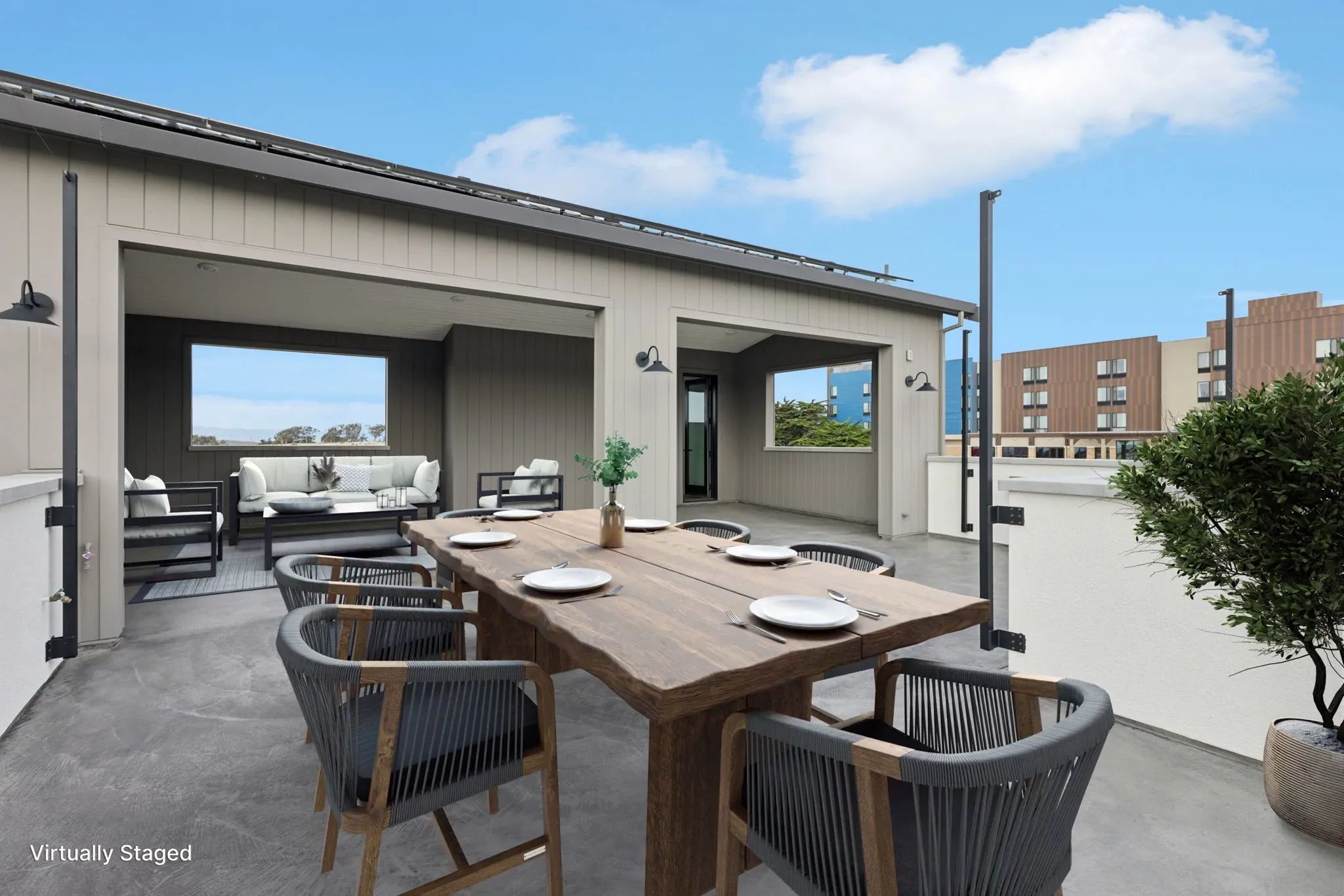 Rooftops Lot 405 Rooftop Deck Virtually Staged