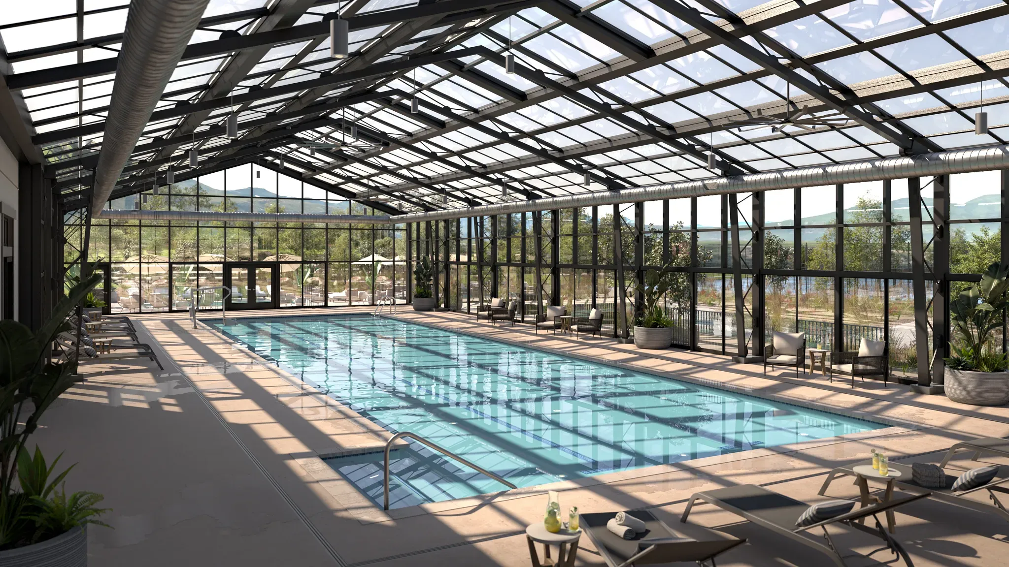 Coming Soon, Indoor Pool with Lap Lanes Rendering