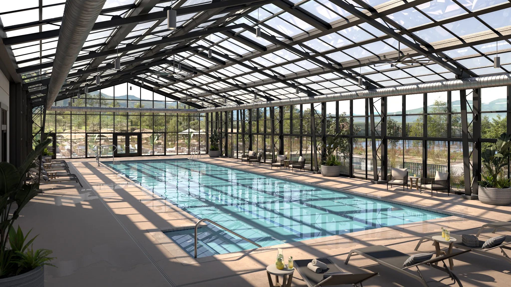 Coming Soon, Indoor Pool with Lap Lanes Rendering