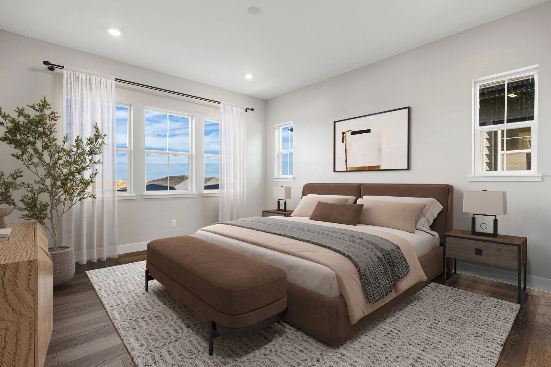 Homesite 2 Primary Bedroom - Virtually Staged