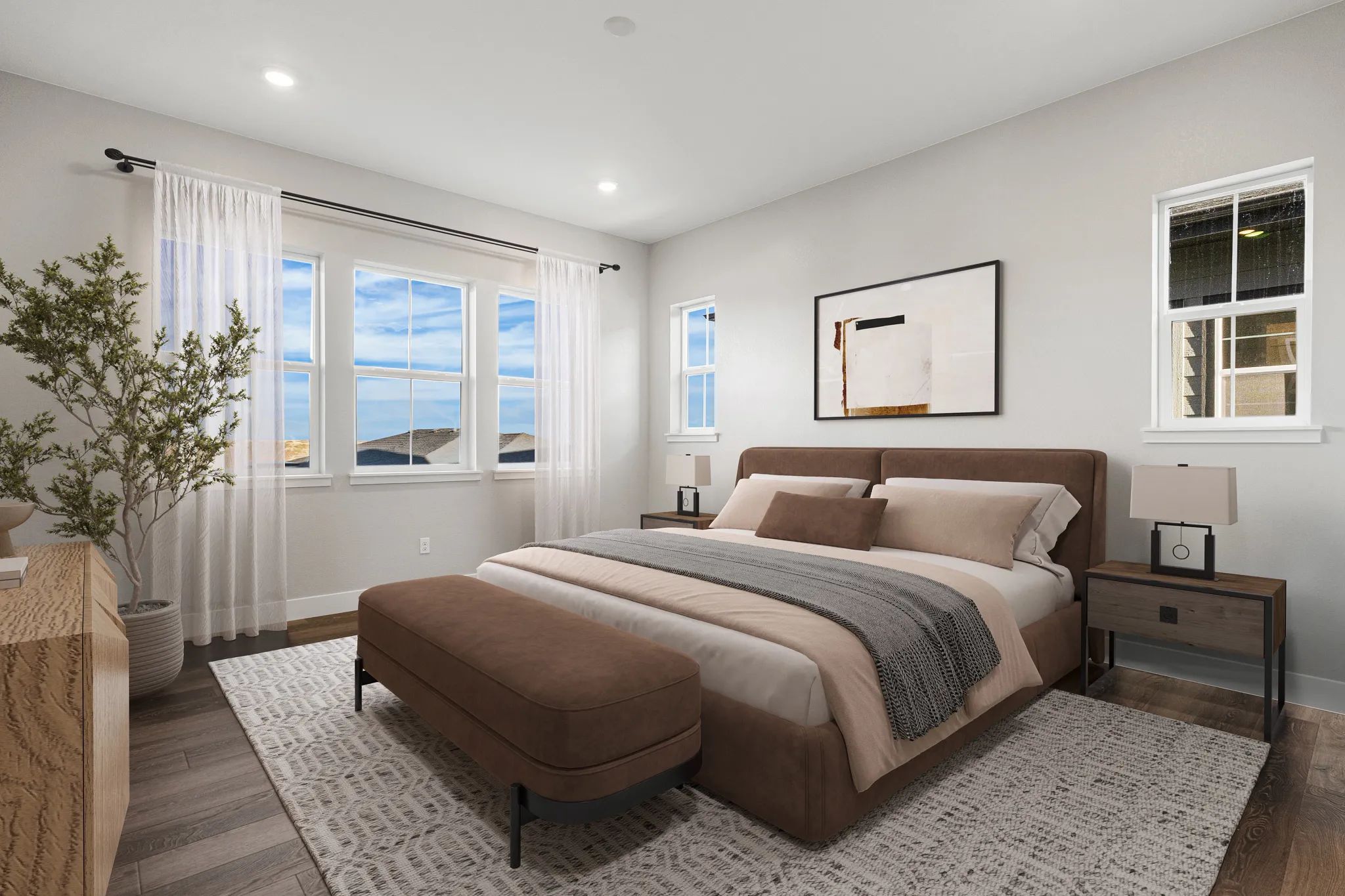 Homesite 2 Primary Bedroom - Virtually Staged