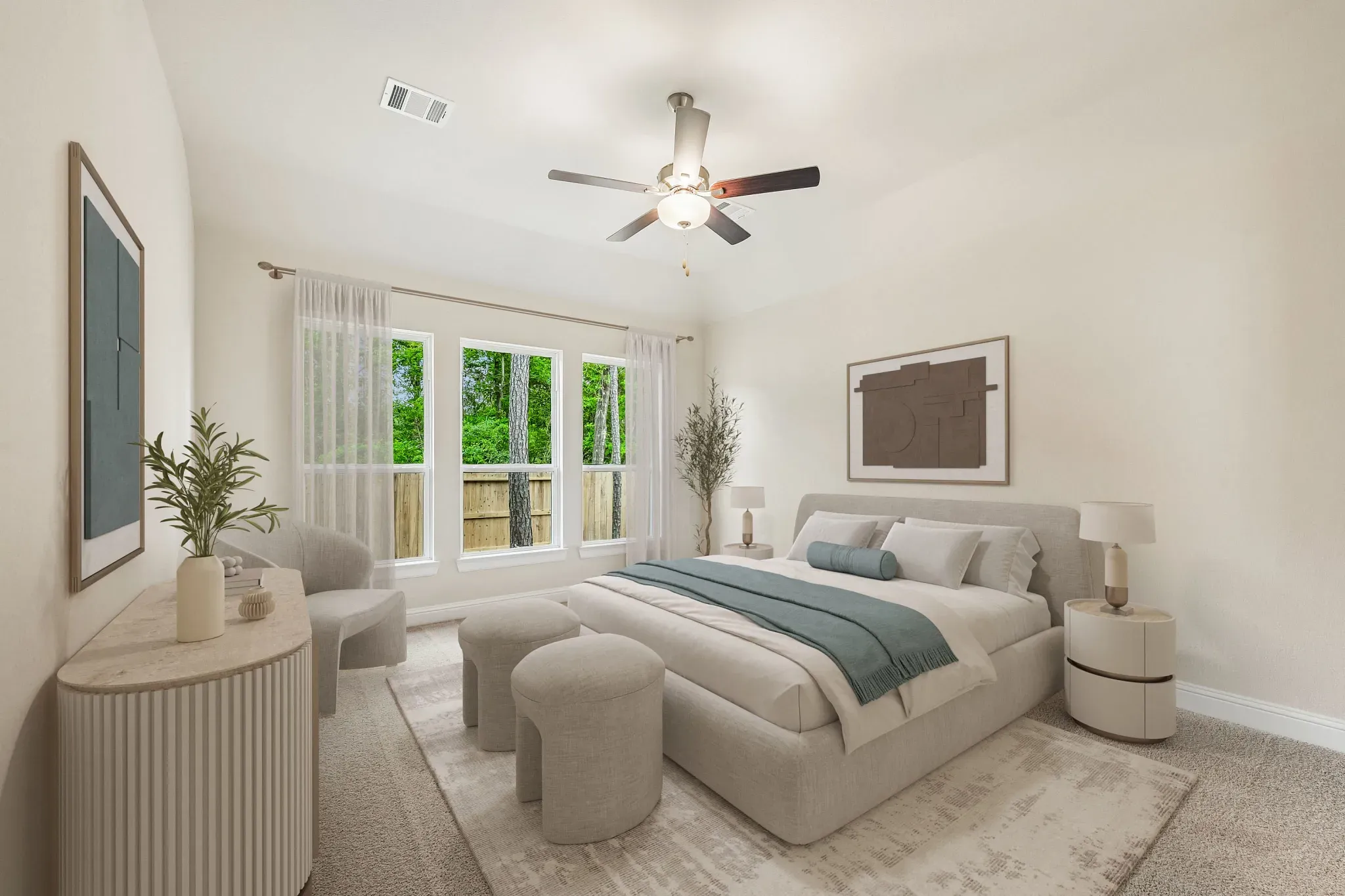 Plan 4046 Primary Bed - Staged