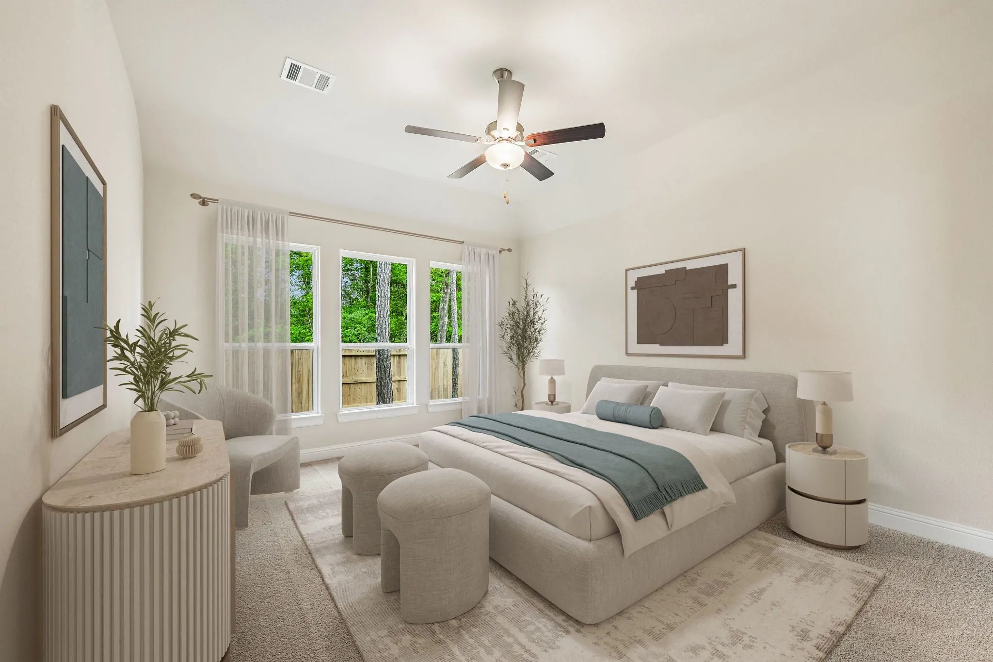 Plan 4046 Primary Bed - Staged