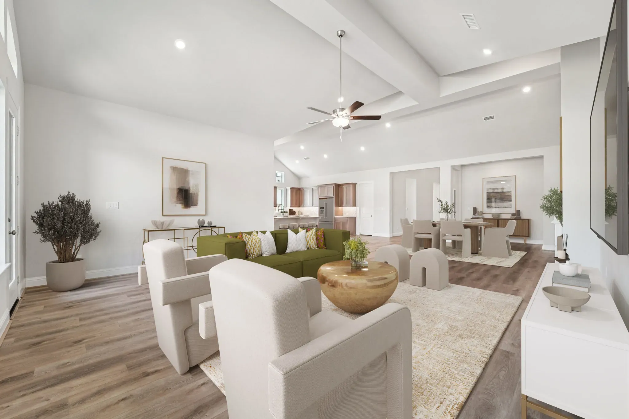 Homesite 7602 Great Room - Staged