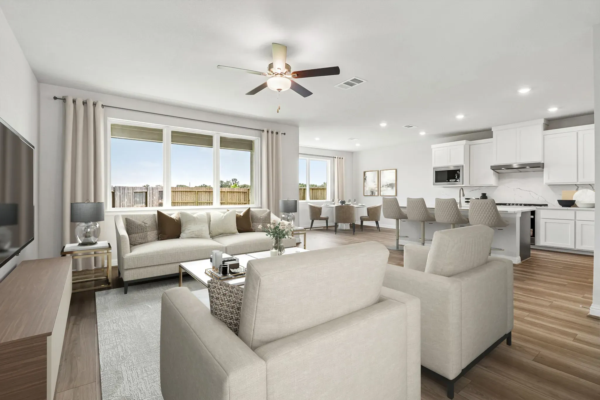 Plan 3069 Great Room - Staged