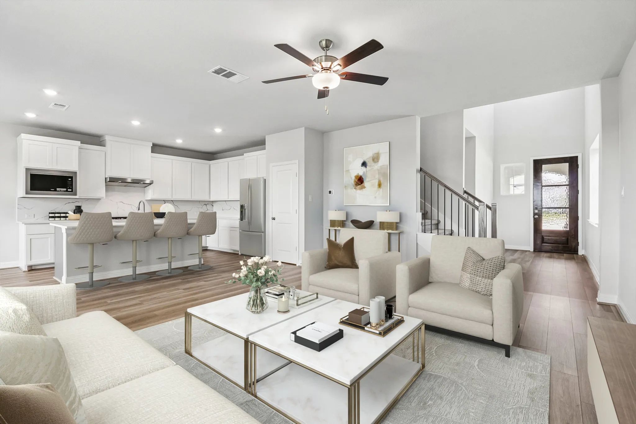 Plan 3069 Great Room - Staged