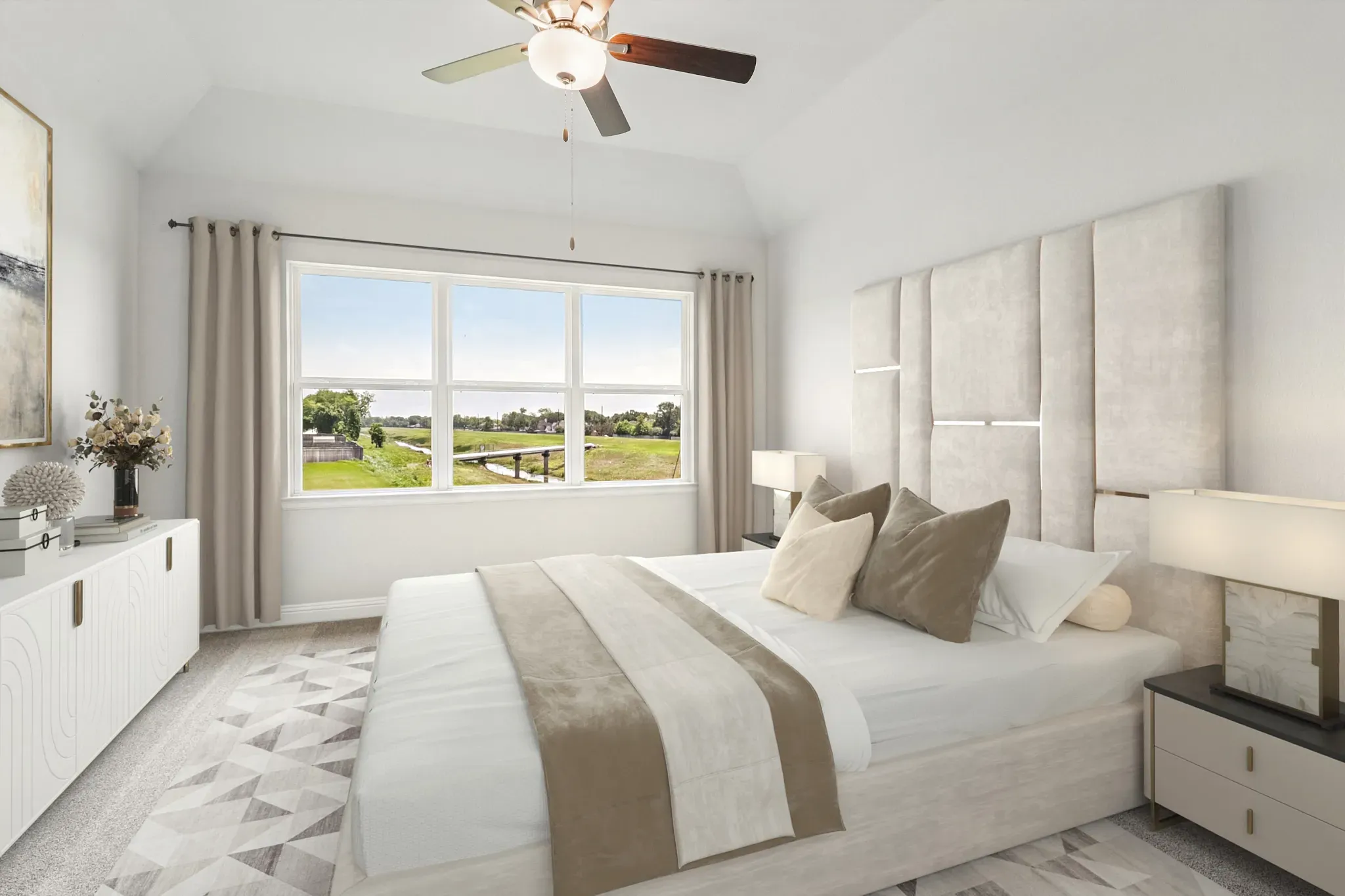 Plan 3069 Primary Bed - Staged