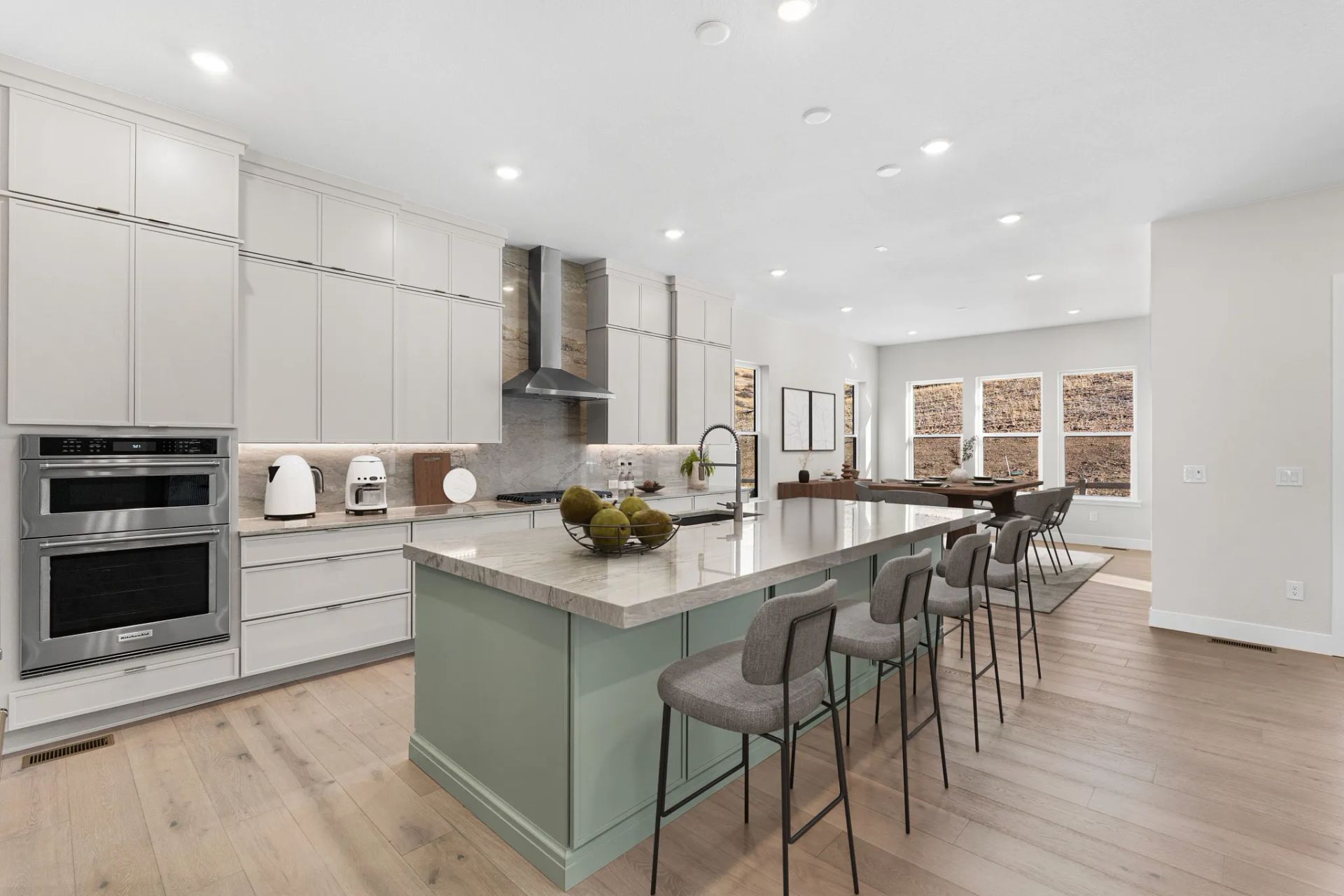 Brantley Plan Kitchen + Dining - Virtually Staged