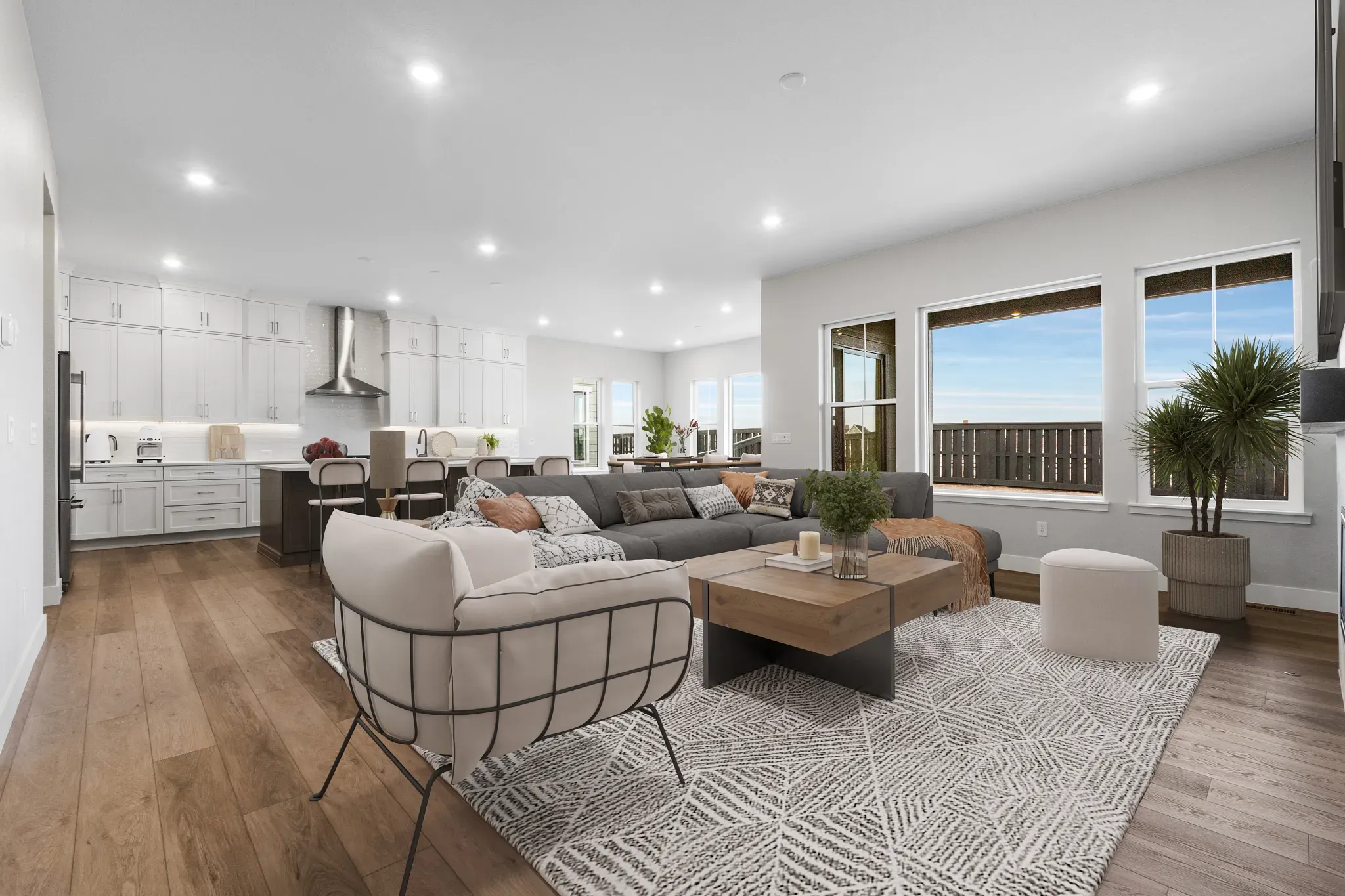 Serenewood Great Room, Kitchen + Dining - Virtuall