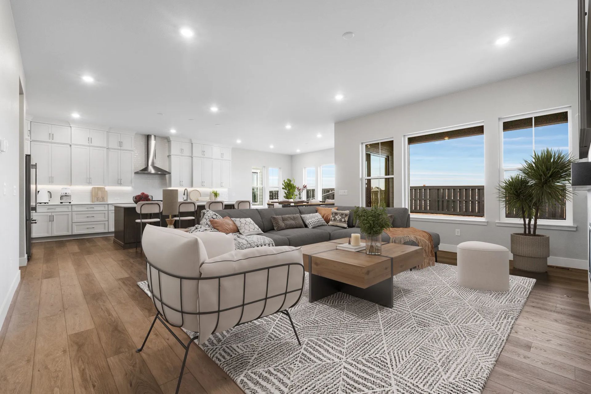 Serenewood Great Room, Kitchen + Dining - Virtuall