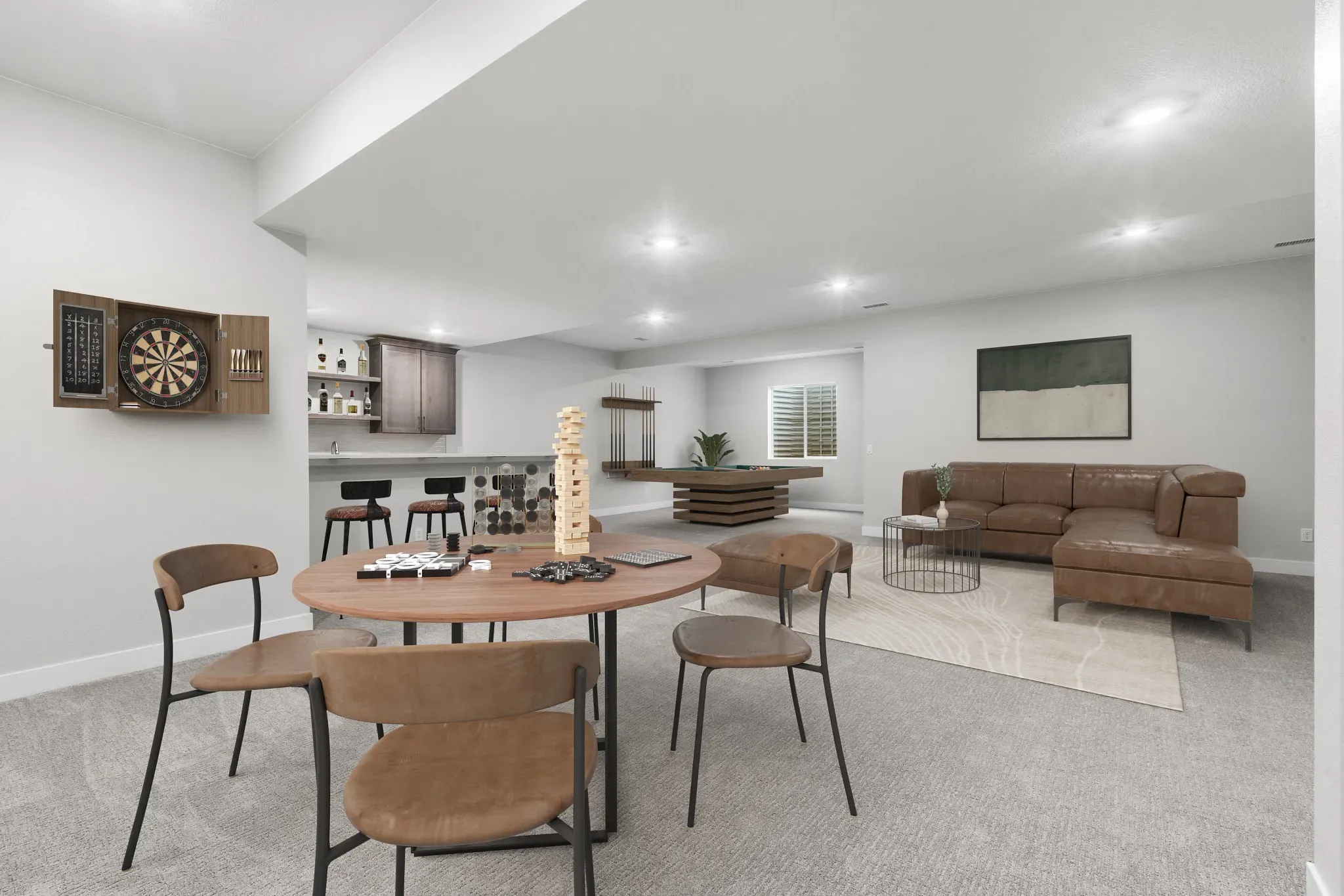 Serenewood Finished Basement - Virtually Staged