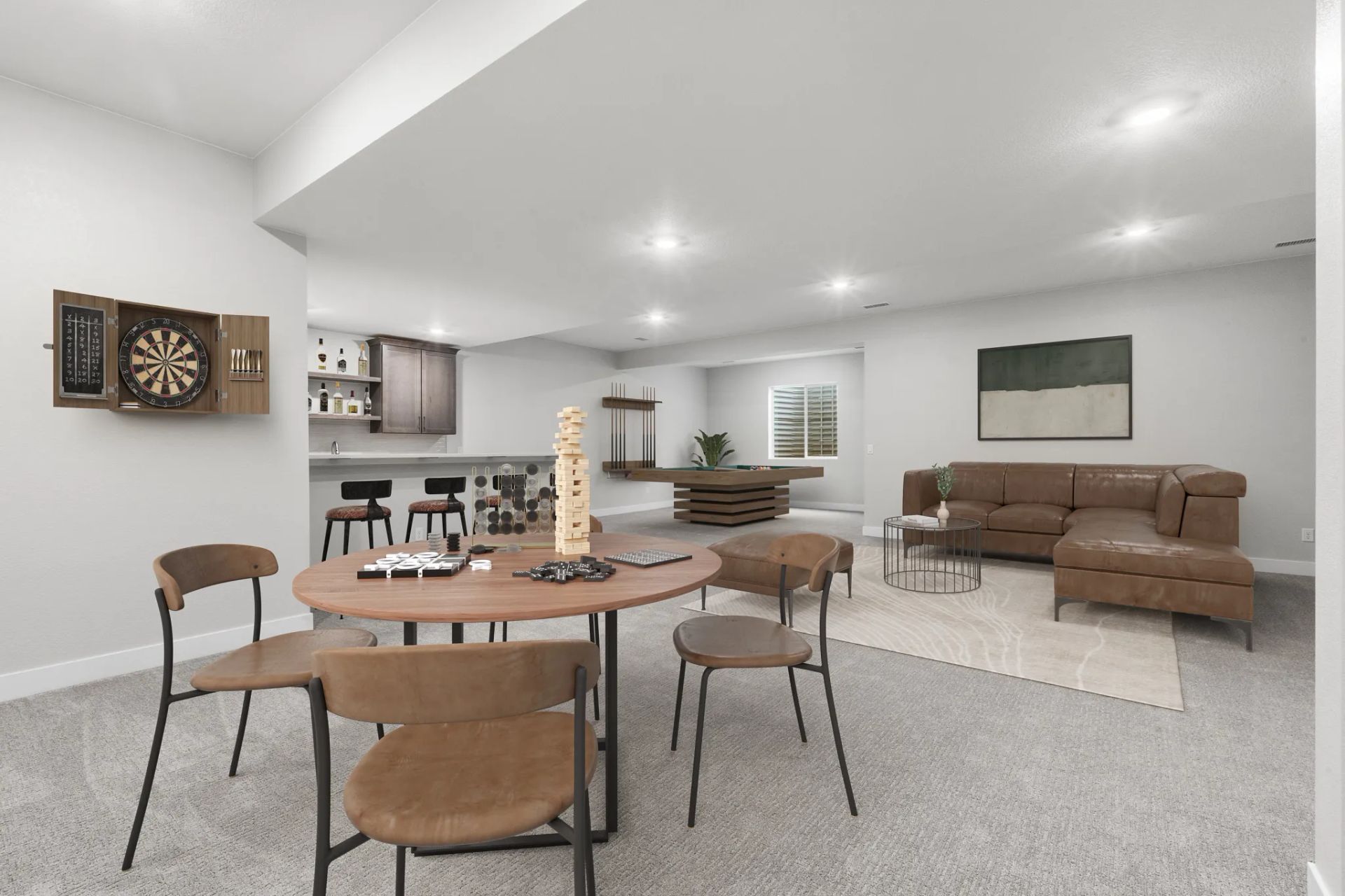 Serenewood Finished Basement - Virtually Staged