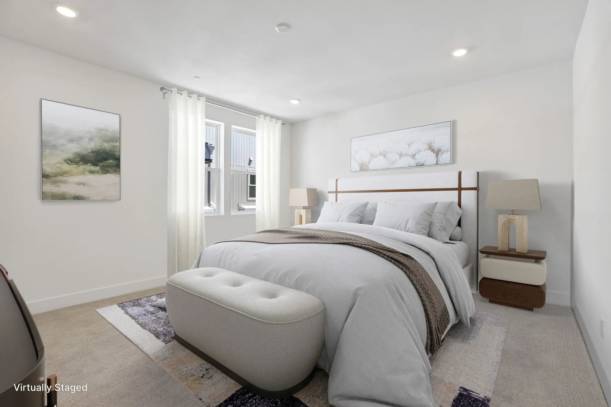 Serenity Lot 504 Primary Bedroom Virtually Staged