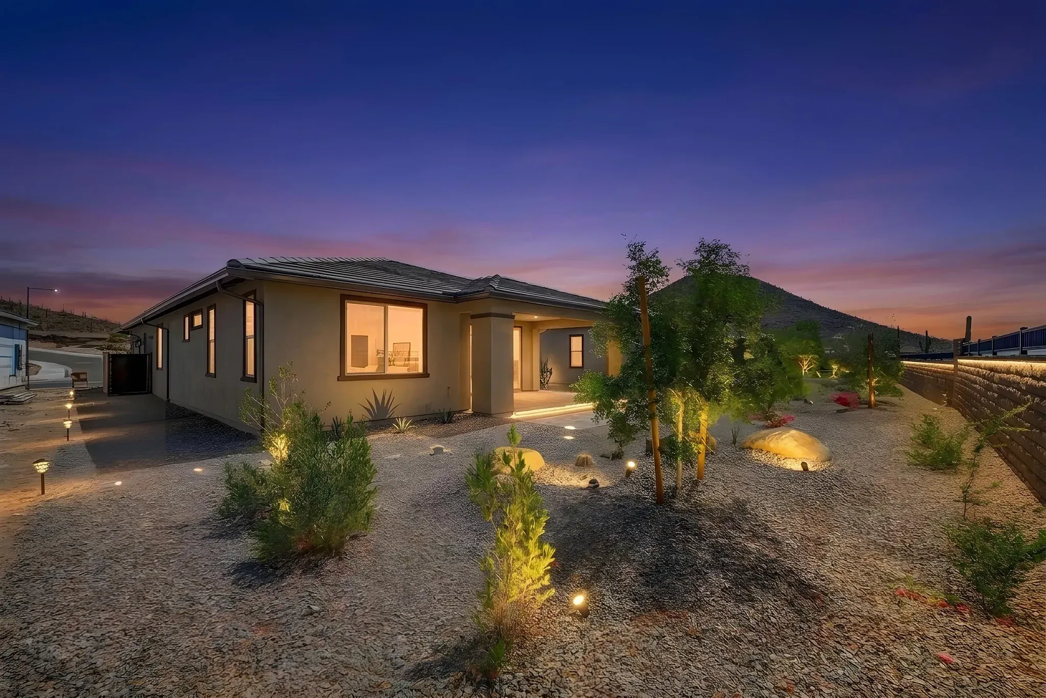 Ridgecrest Flourish HS 79 Backyard Dusk