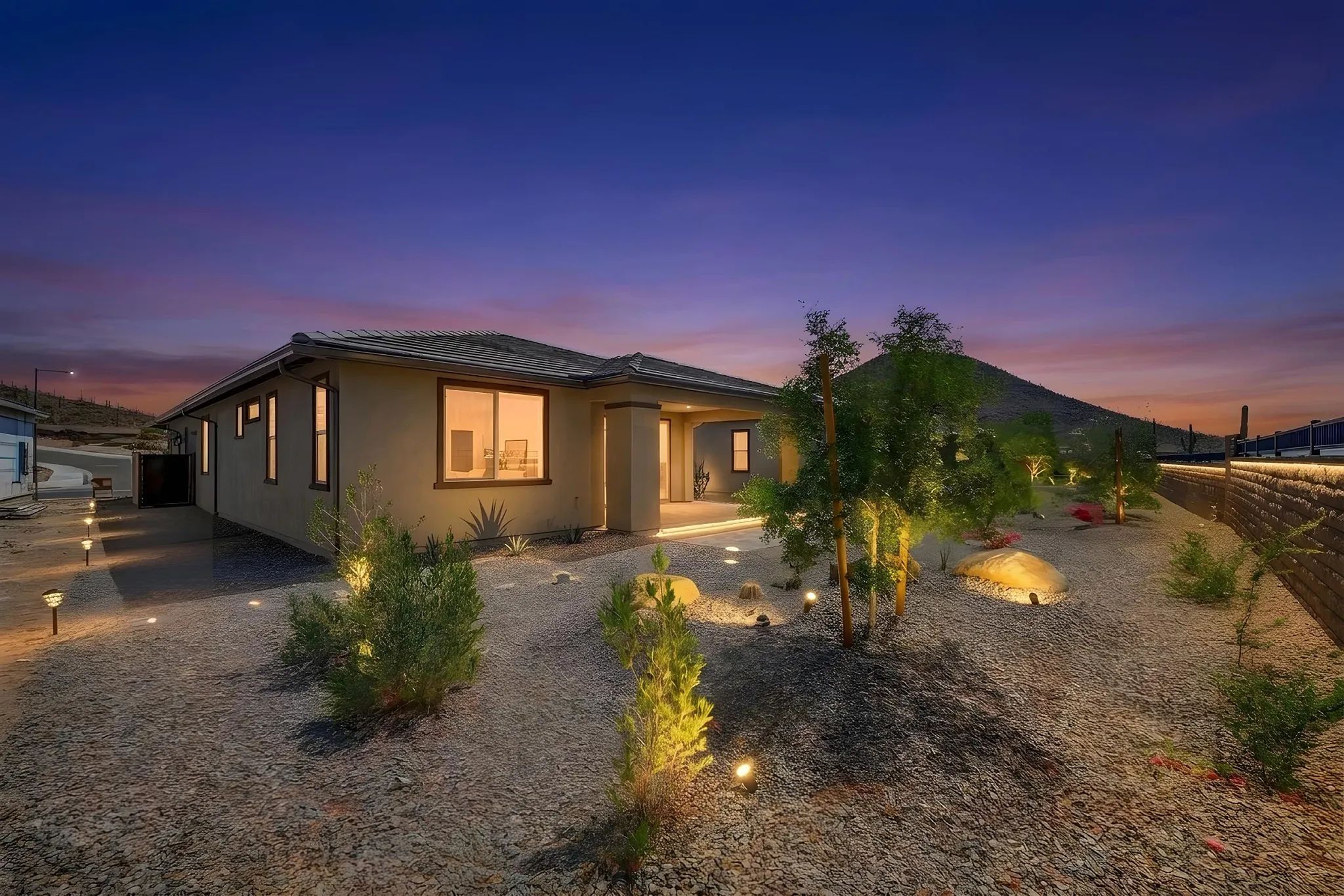 Ridgecrest Flourish HS 79 Backyard Dusk