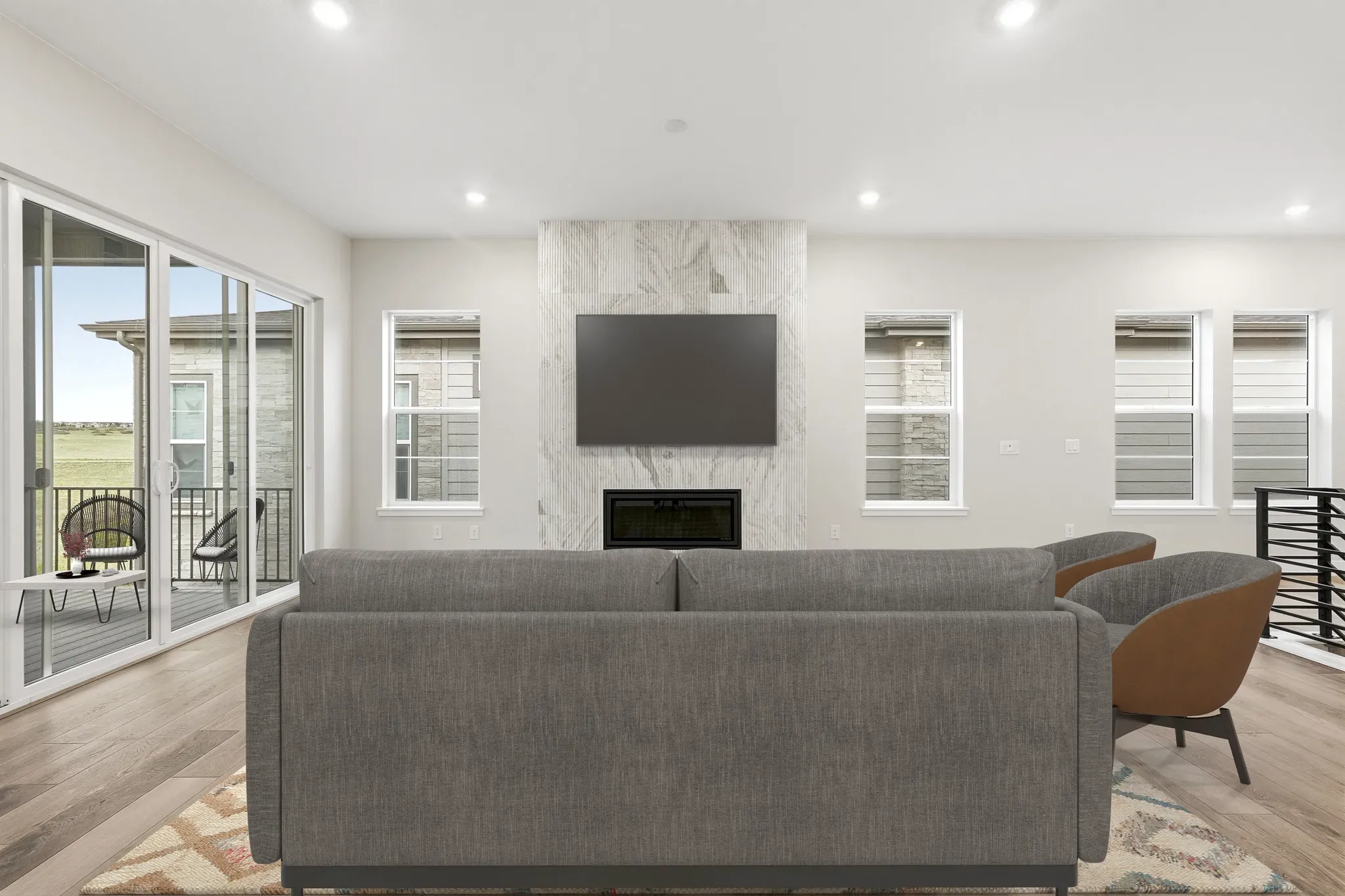 Homesite 8 Great Room - Virtually Staged