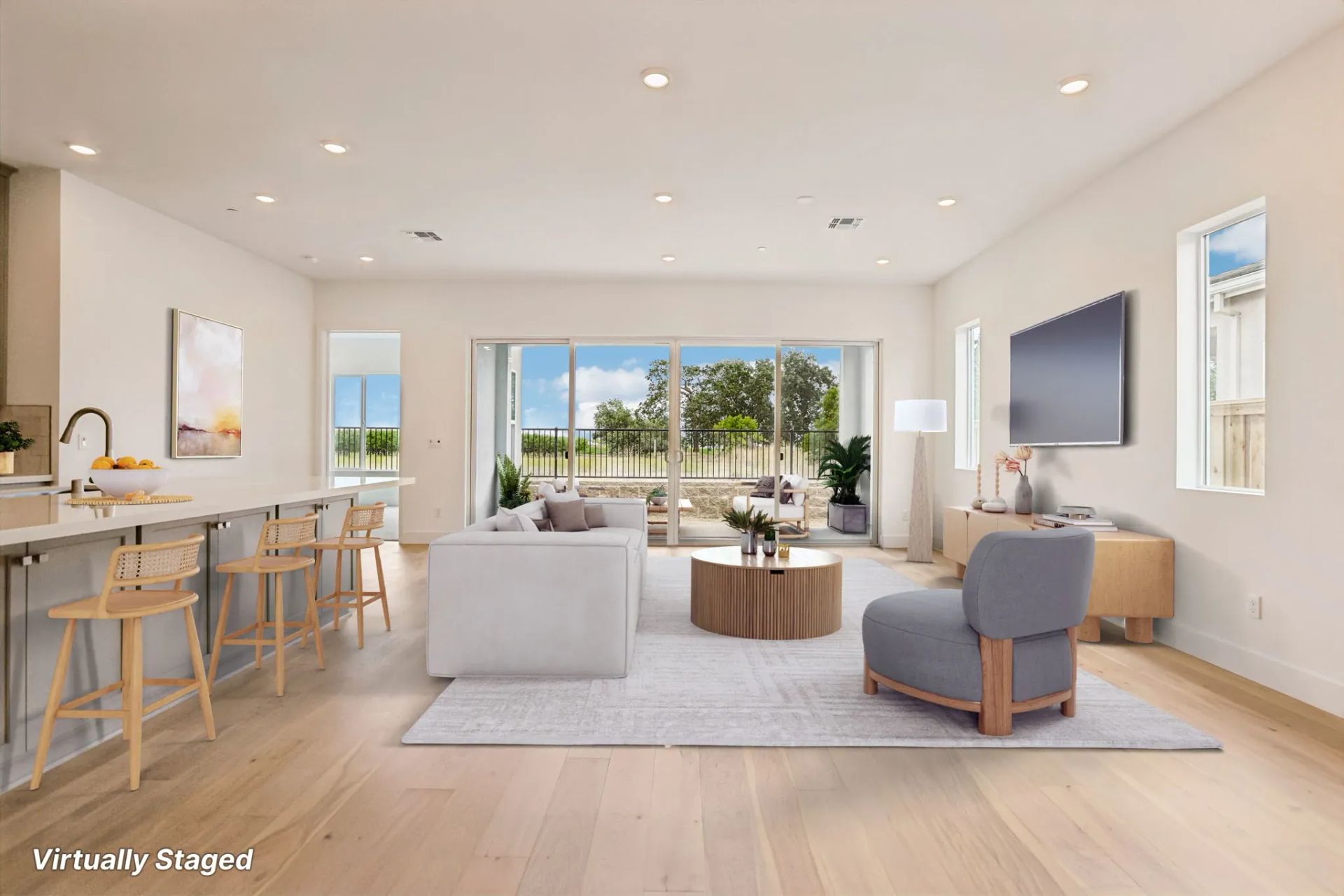 The Meadows Homesite 8 Great Room Virtually Staged
