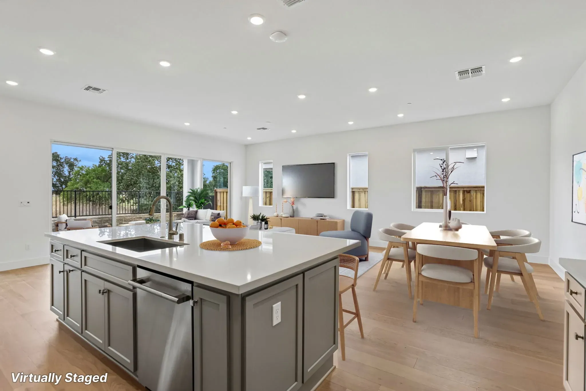 The Meadows Homesite 8 Great Room Virtually Staged