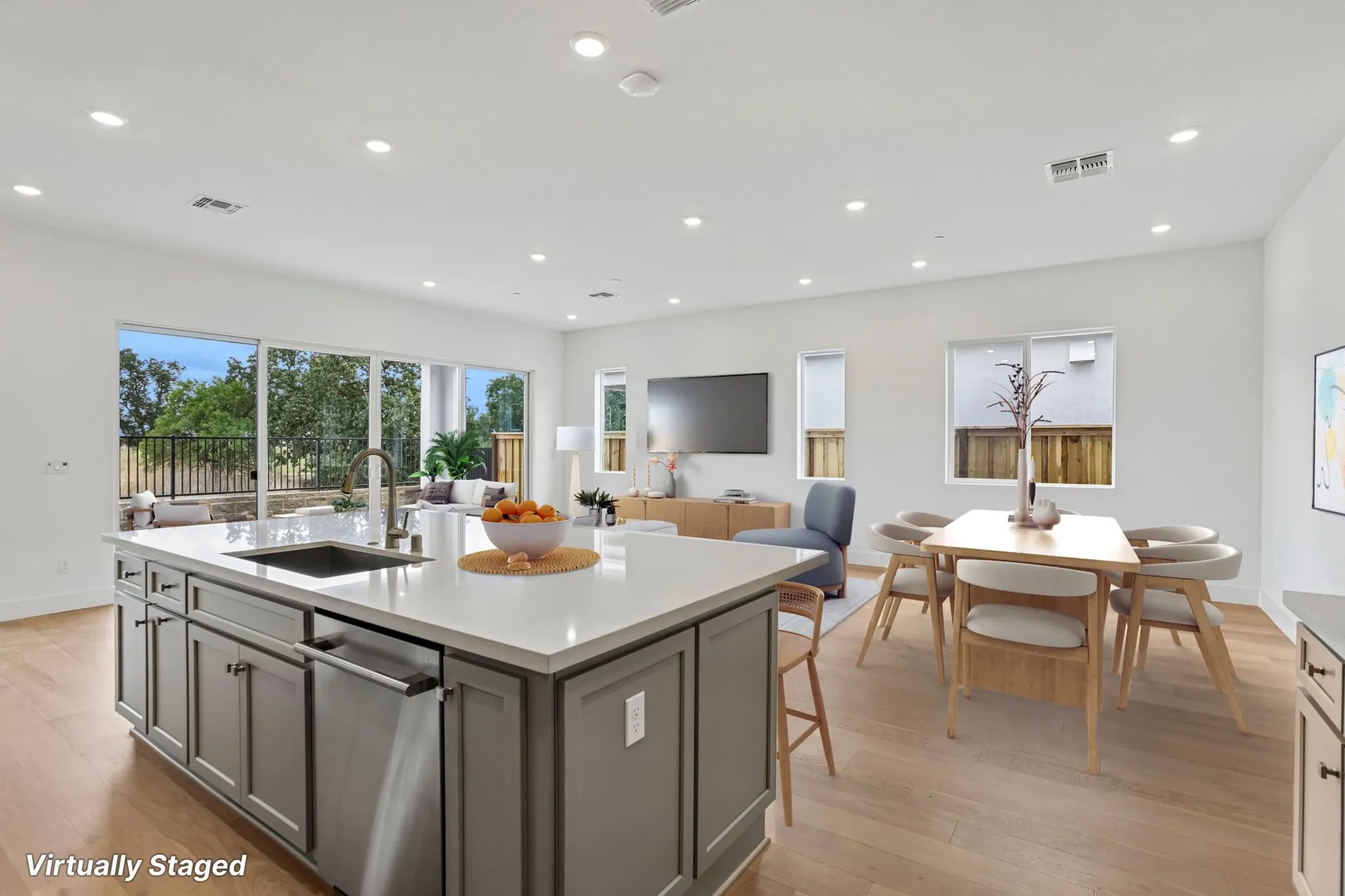 The Meadows Homesite 8 Great Room Virtually Staged