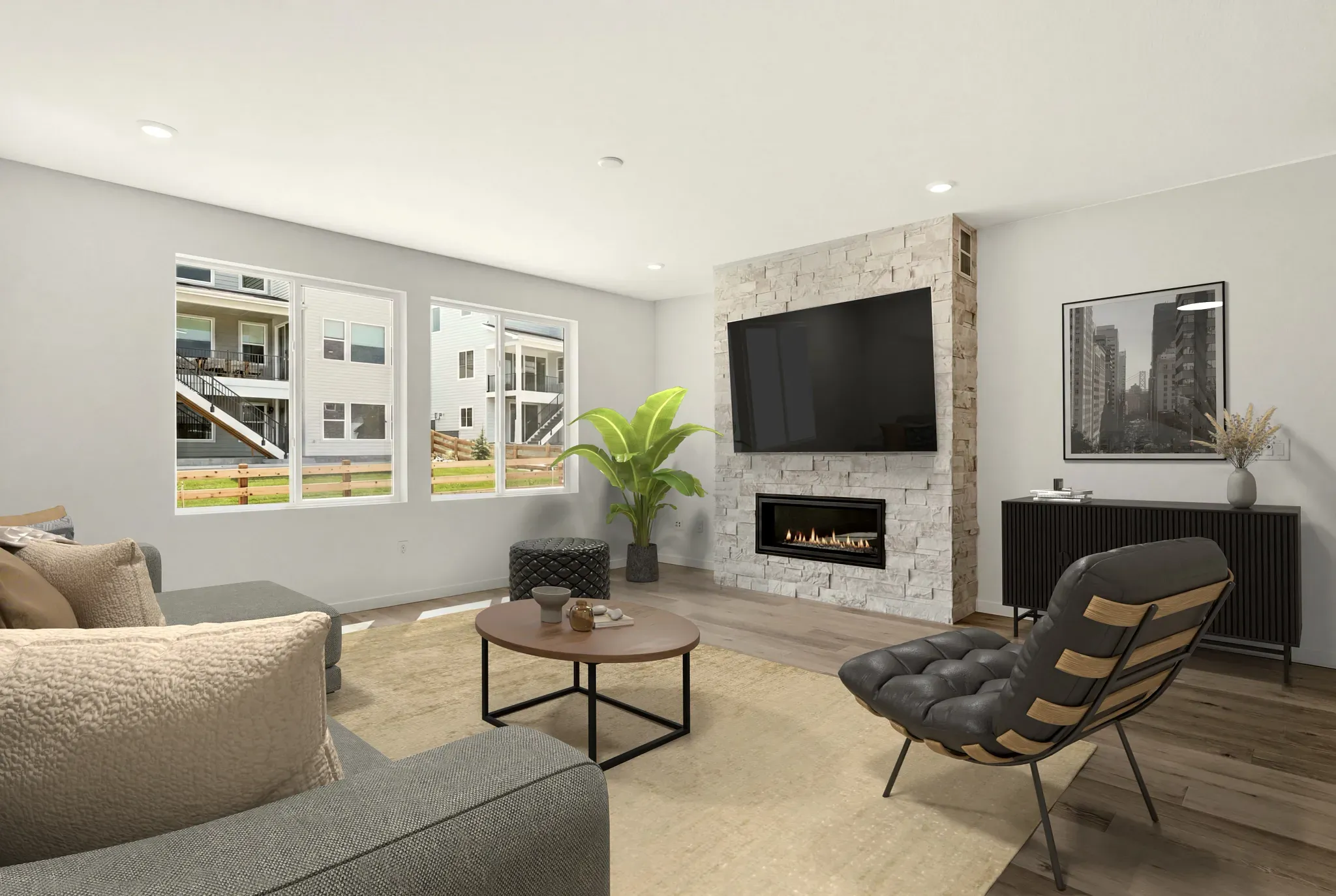 Homesite 9 Great Room - Virtually Staged