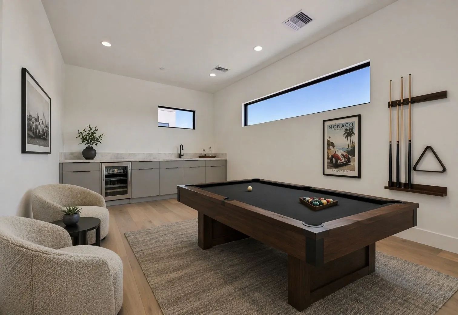 Game Room Virtually Staged