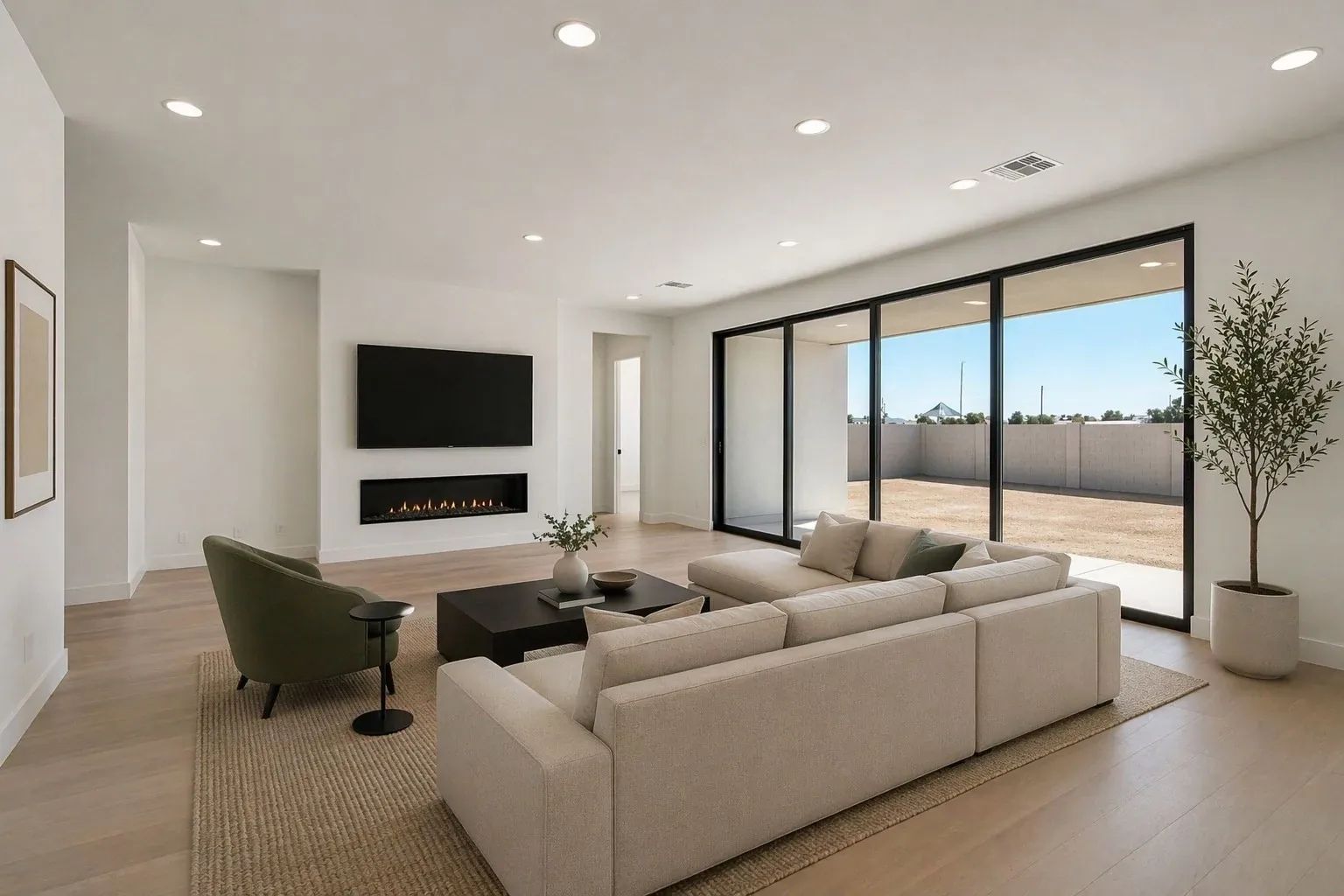 Great Room Virtually Staged