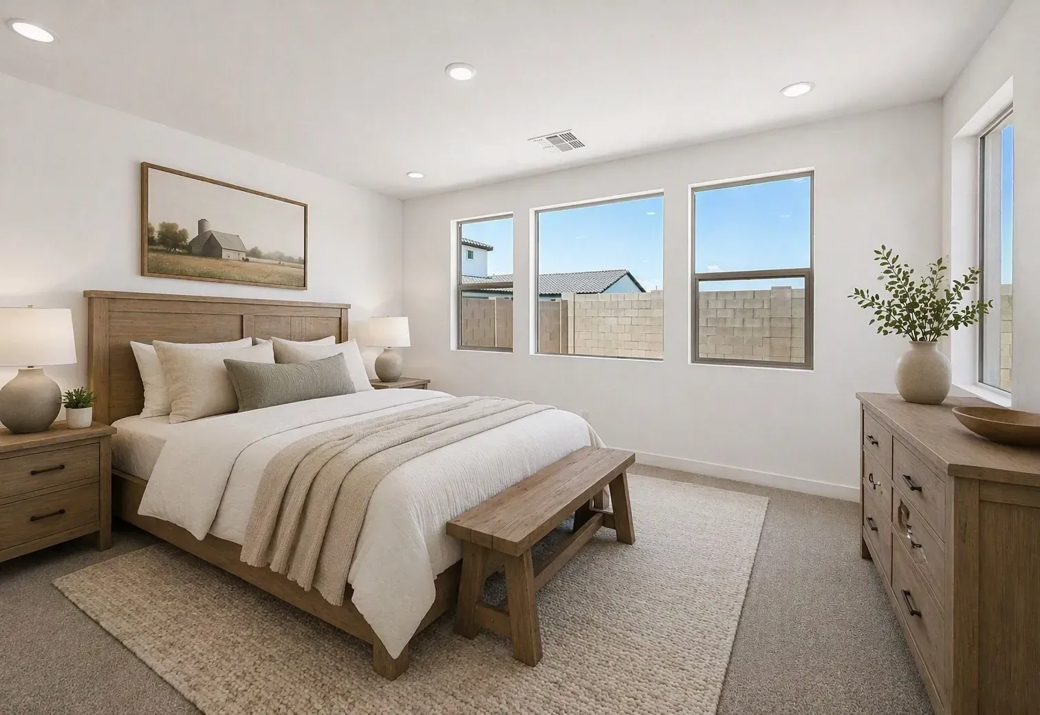 Primary Bedroom Virtually Staged