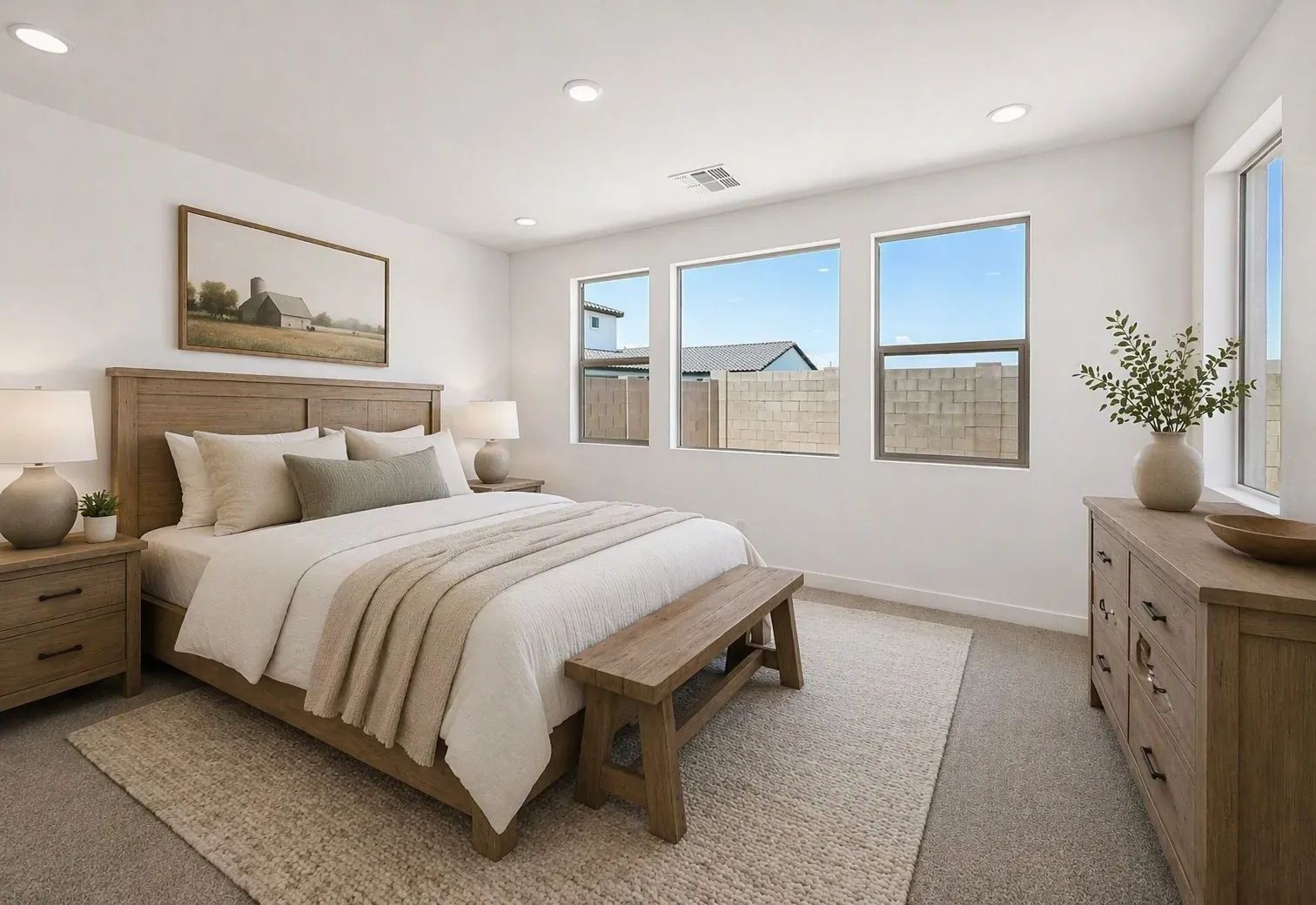 Primary Bedroom Virtually Staged