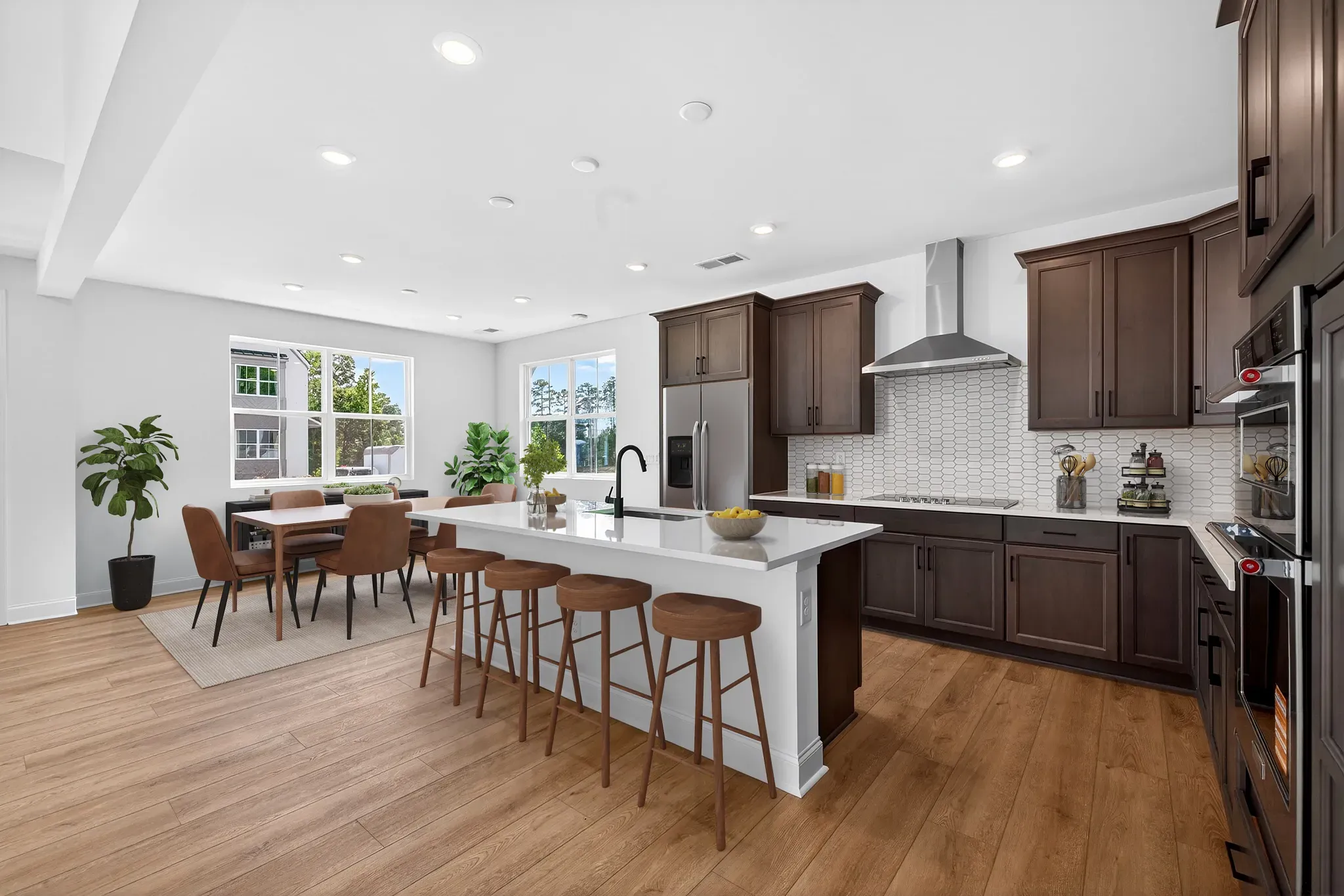 Virtually Staged Kitchen & Dining