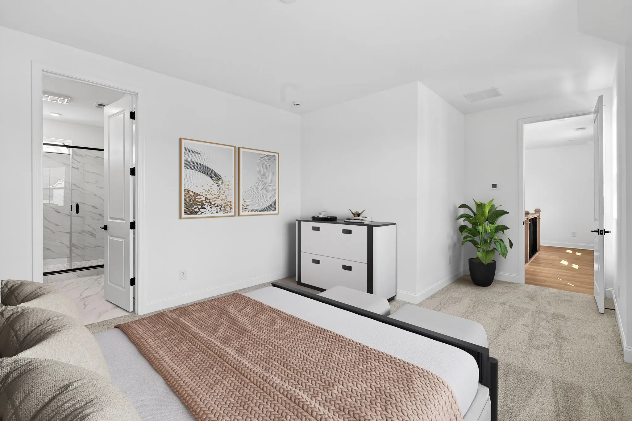 Virtually Staged Bedrooom