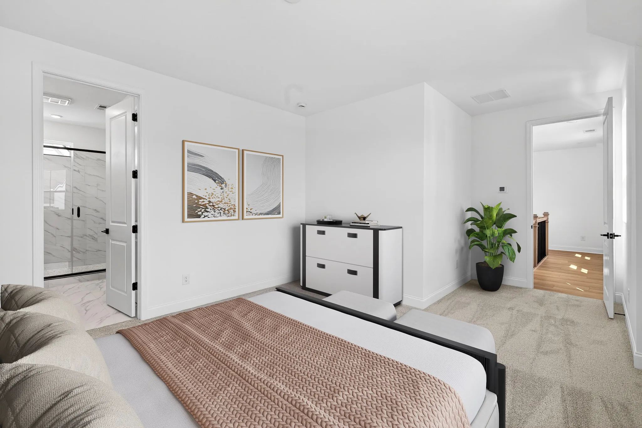 Virtually Staged Bedrooom
