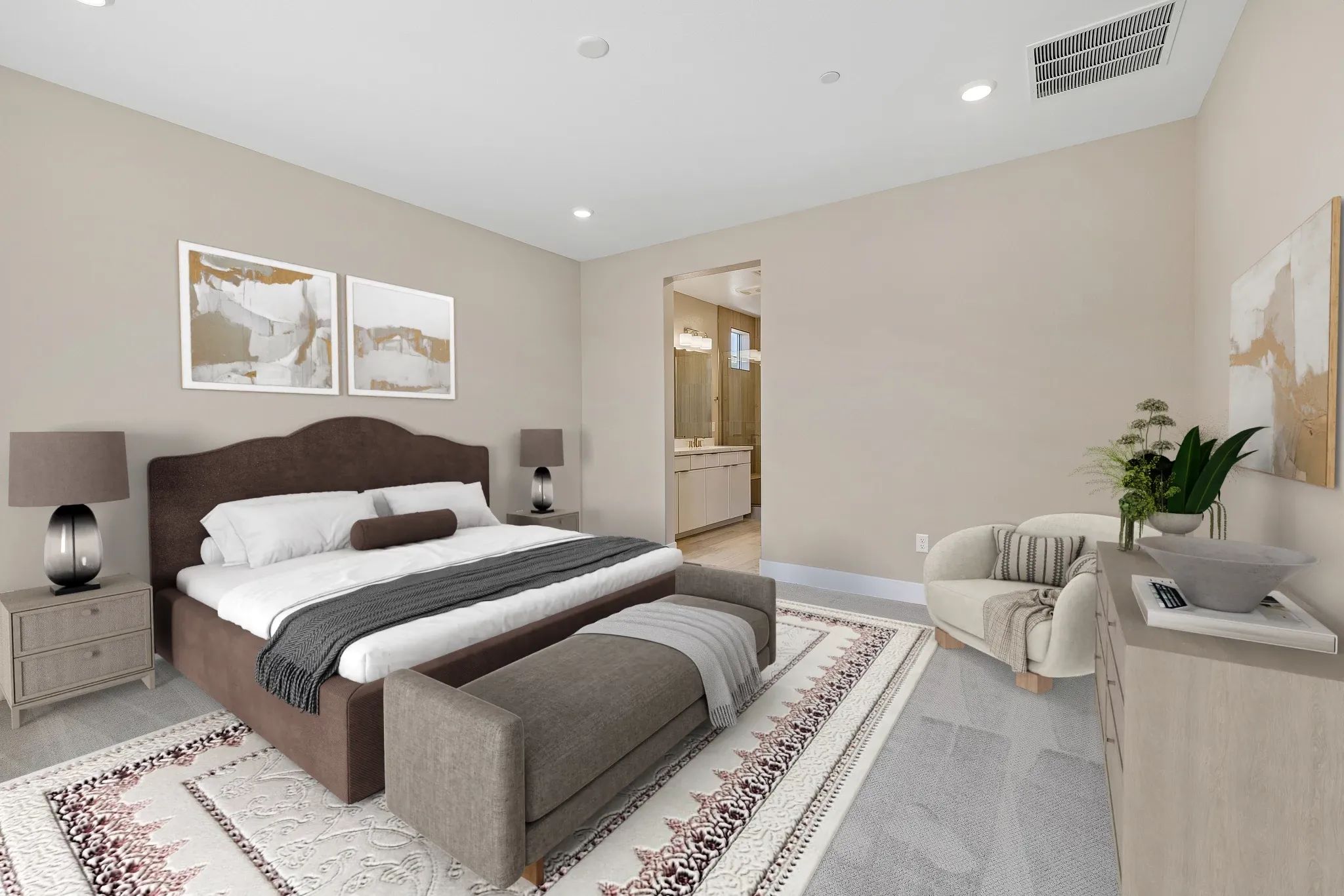 Affirm Virtually Staged Primary Bed