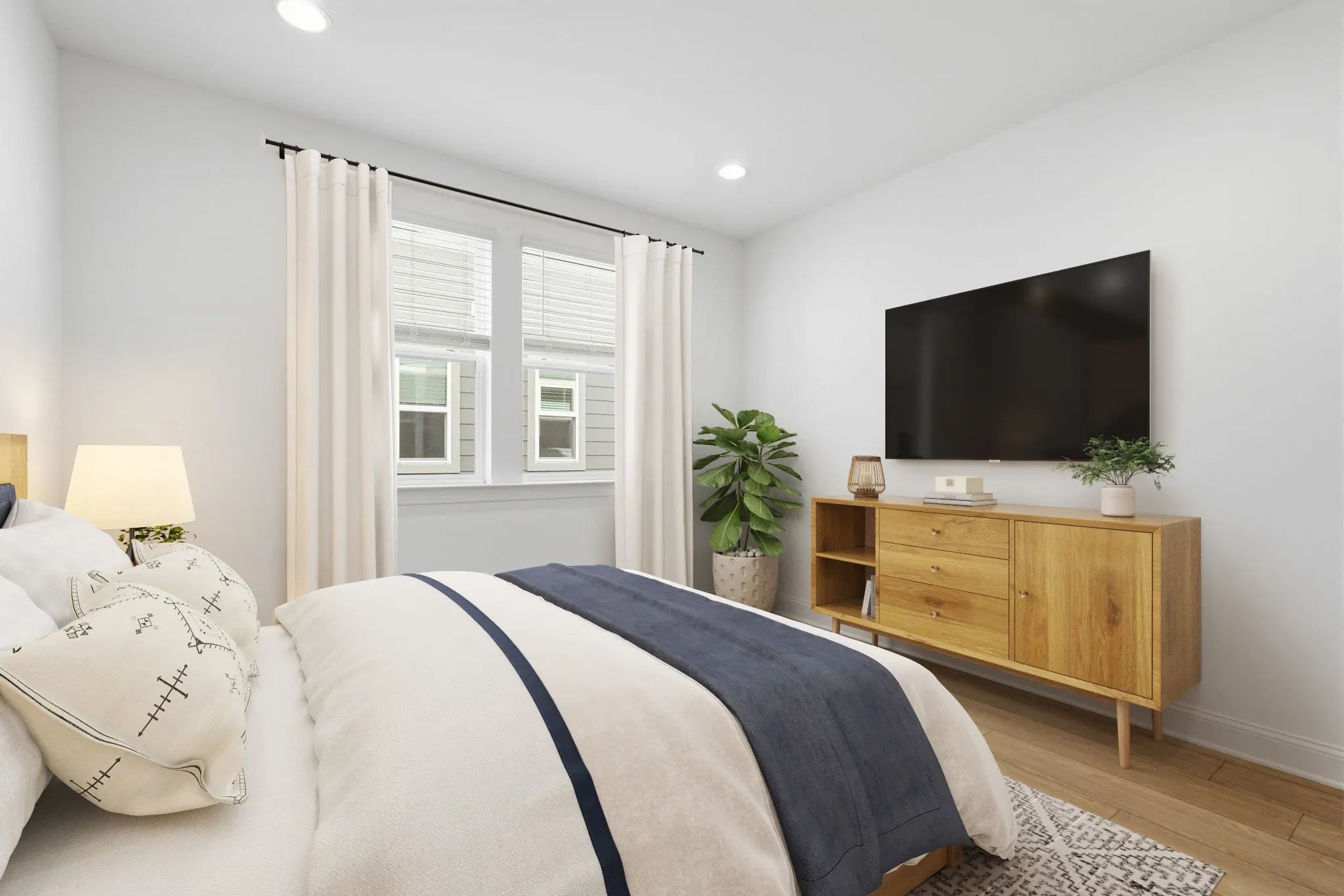 Nice II Virtually Staged Guest Bedroom