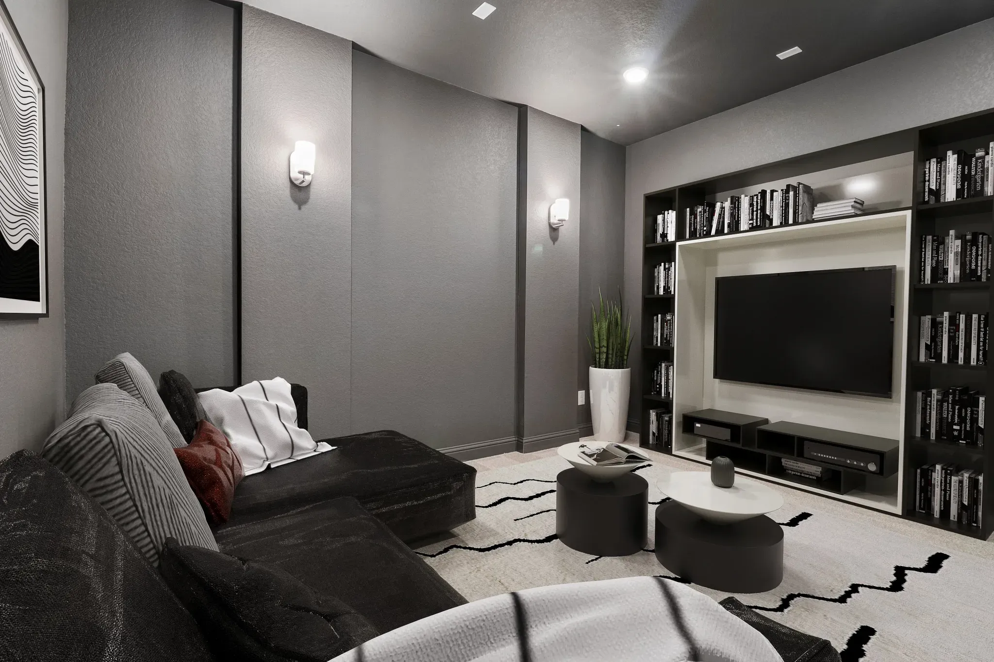 Homesite 1604 Media Room - Staged