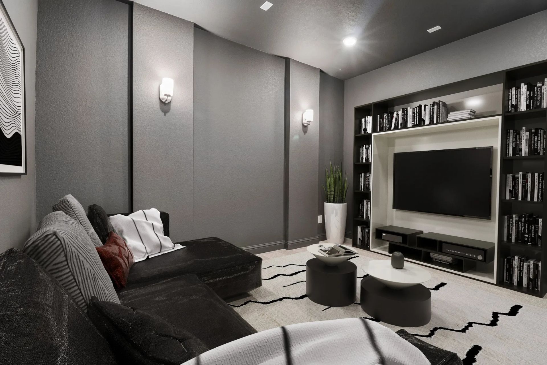 Homesite 1604 Media Room - Staged