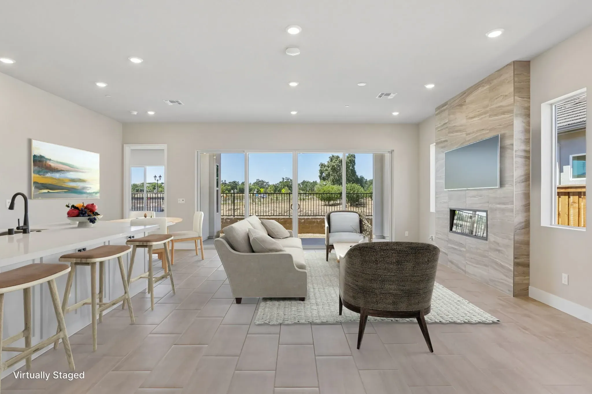 The Meadows Homesite 2 Great Room Virtually Staged