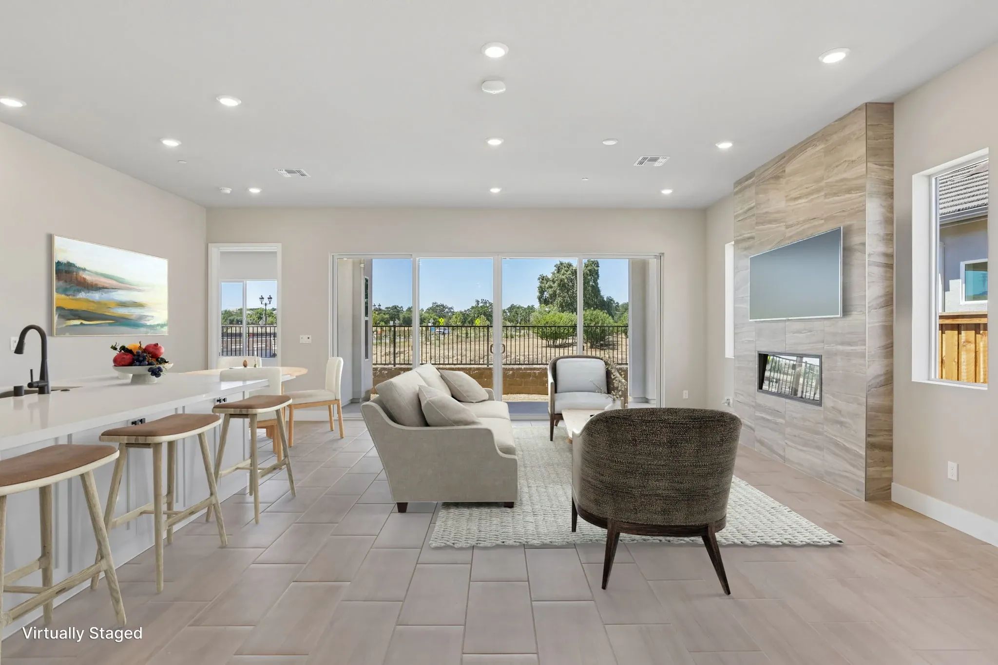 The Meadows Homesite 2 Great Room Virtually Staged