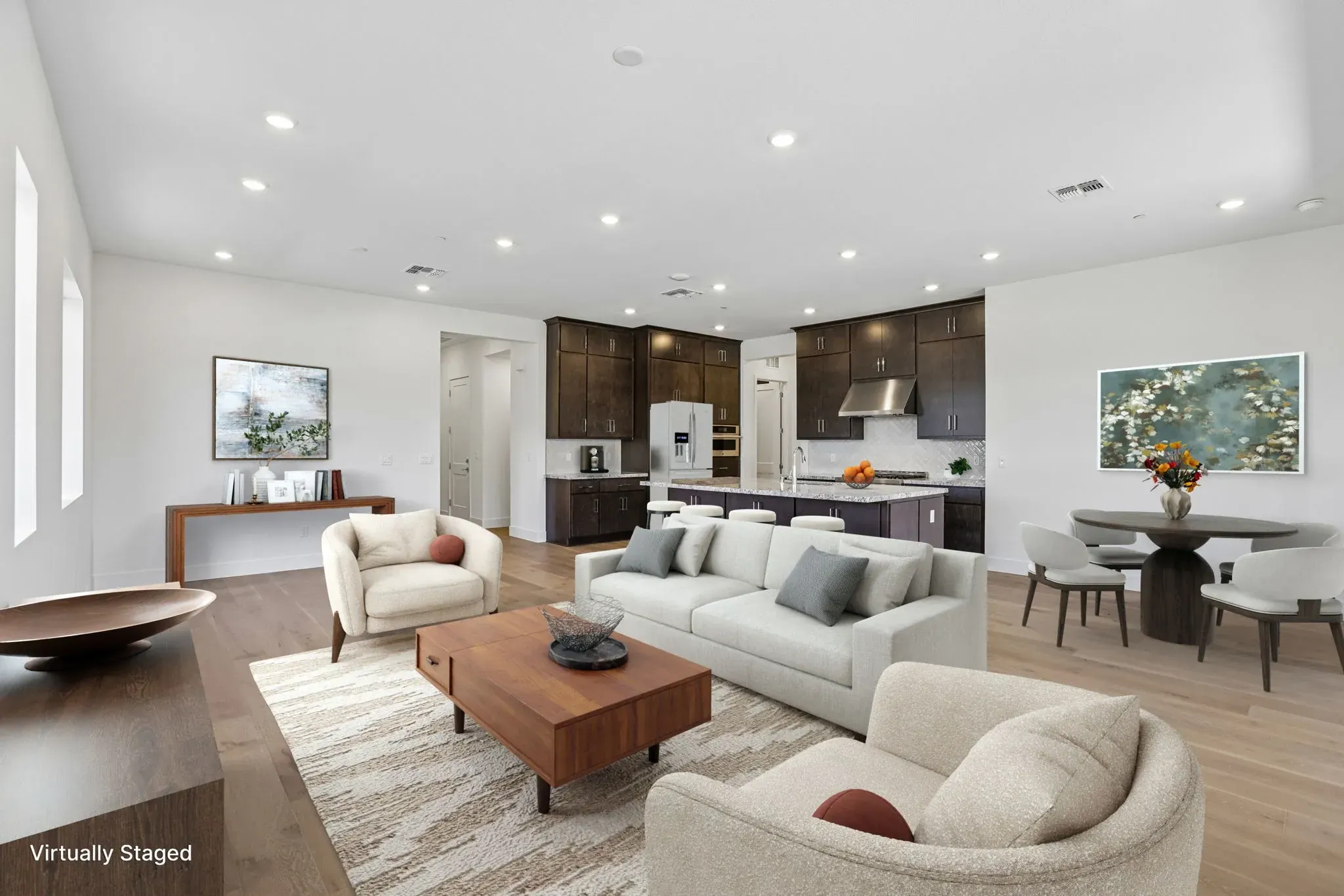 The Meadows Homesite 32 Living Room Virtually Stag