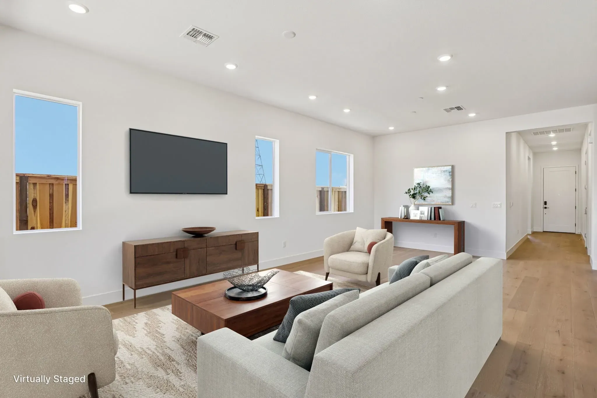 The Meadows Homesite 32 Living Room Virtually Stag