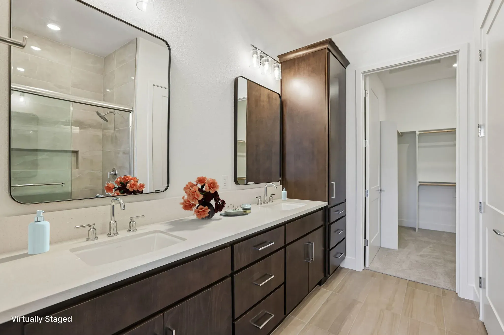 The Meadows Homesite 32 Primary Bathroom Virtually