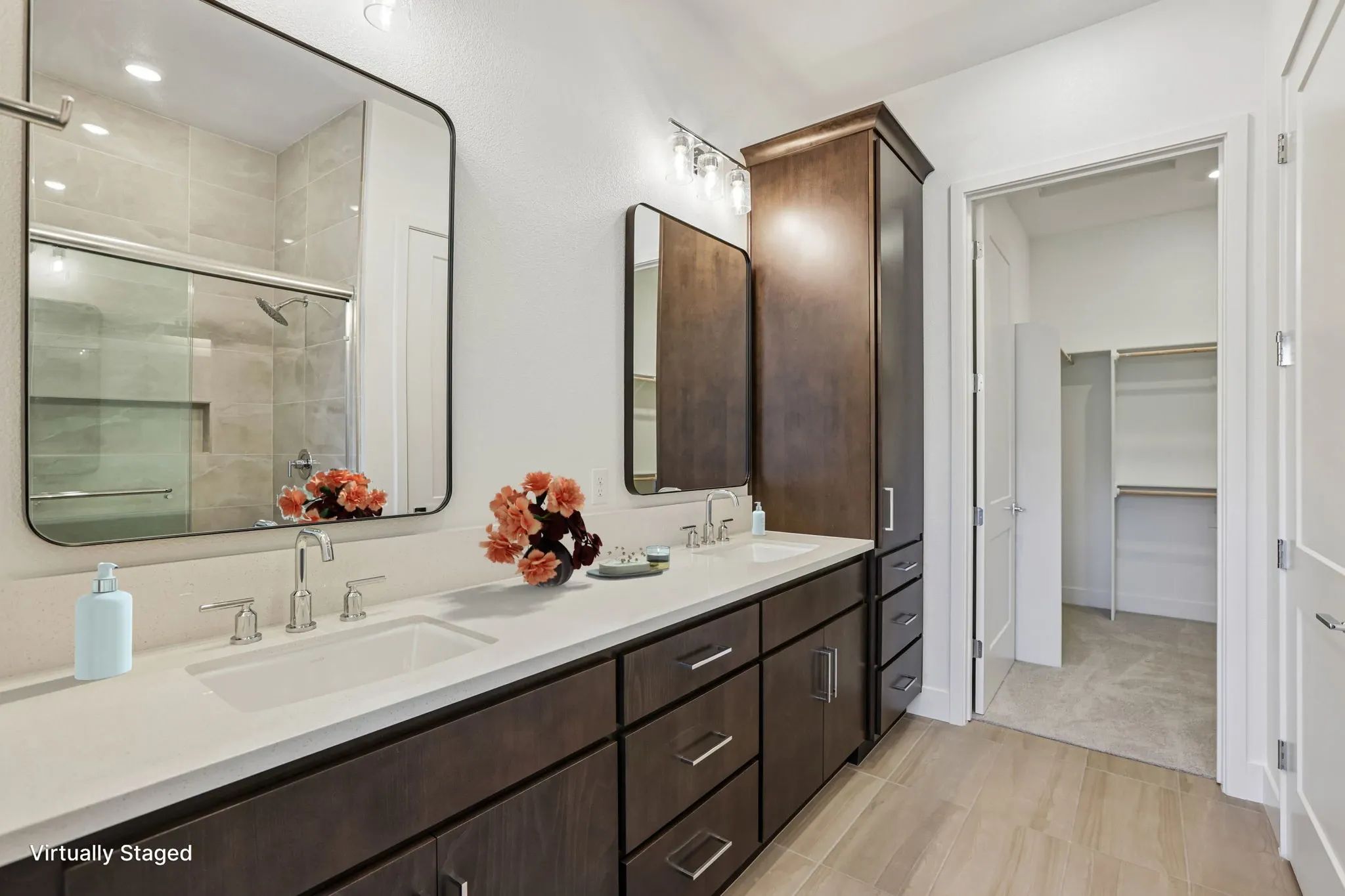 The Meadows Homesite 32 Primary Bathroom Virtually