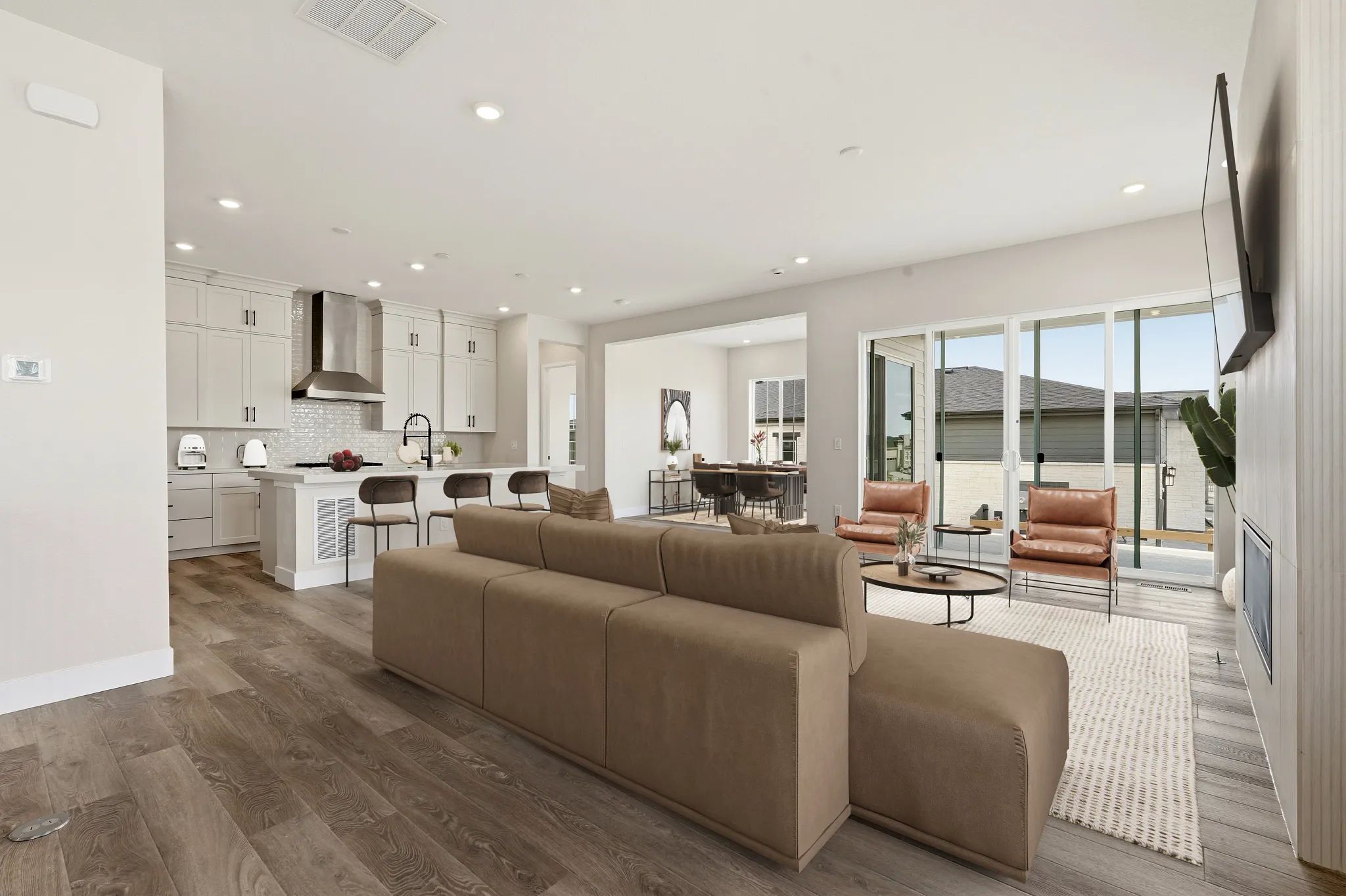Homesite 7 Great Room, Kitchen + Dining - Virtuall