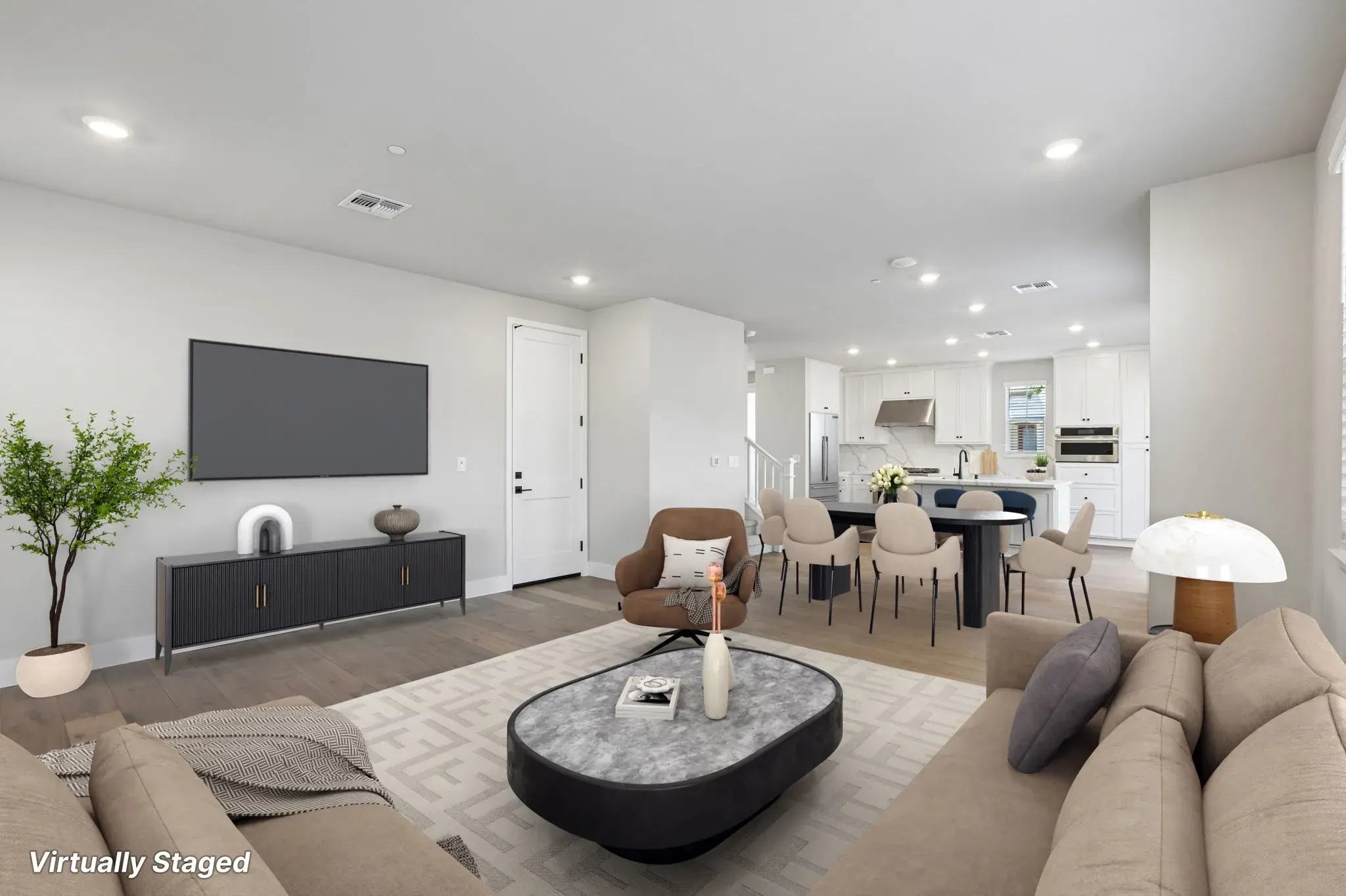 Abigail Place Homesite 4 Great Room Virtually Stag