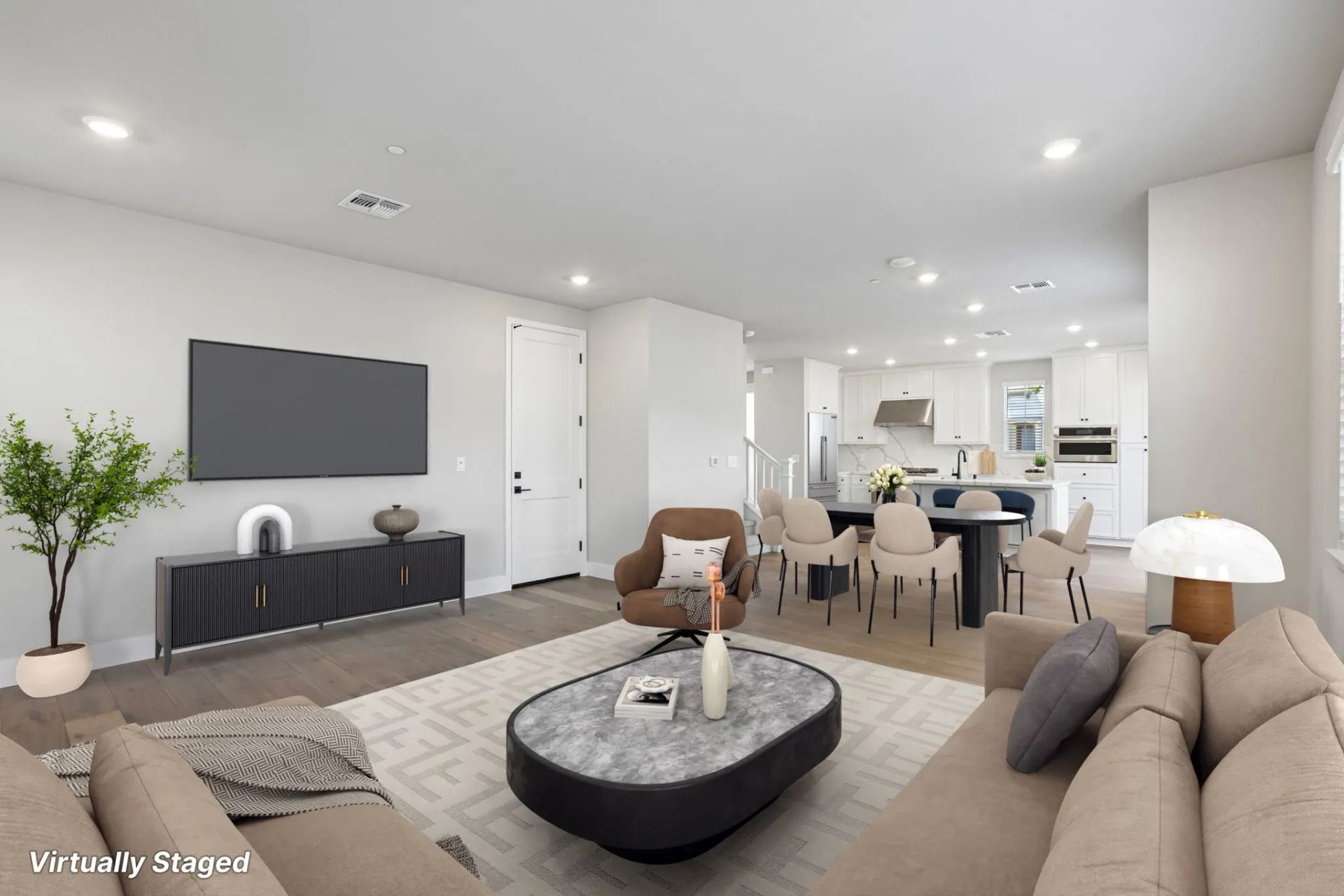 Abigail Place Homesite 4 Great Room Virtually Stag